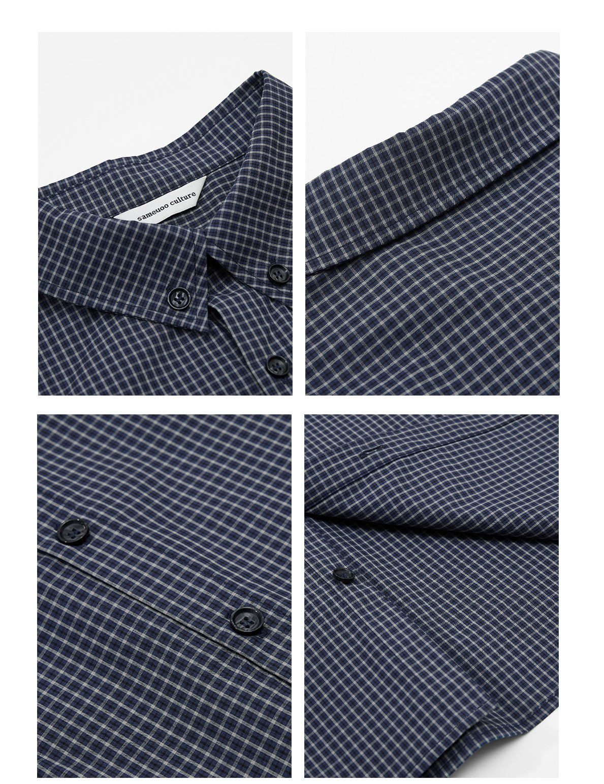 細格子 レギュラーシャツ  LOM044