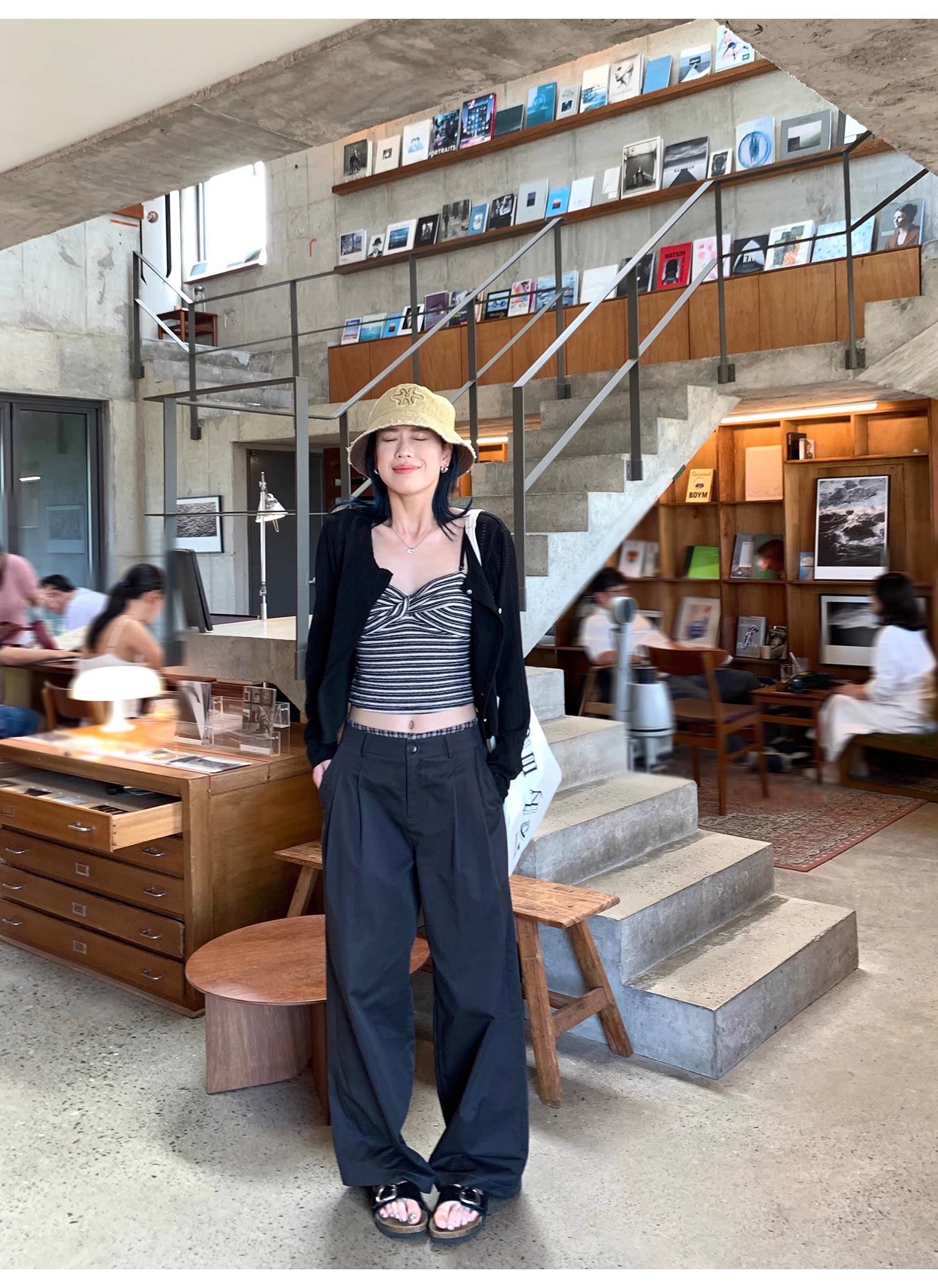 LelyMooch  ウォッシュコットン ワイドパンツ  LEM068