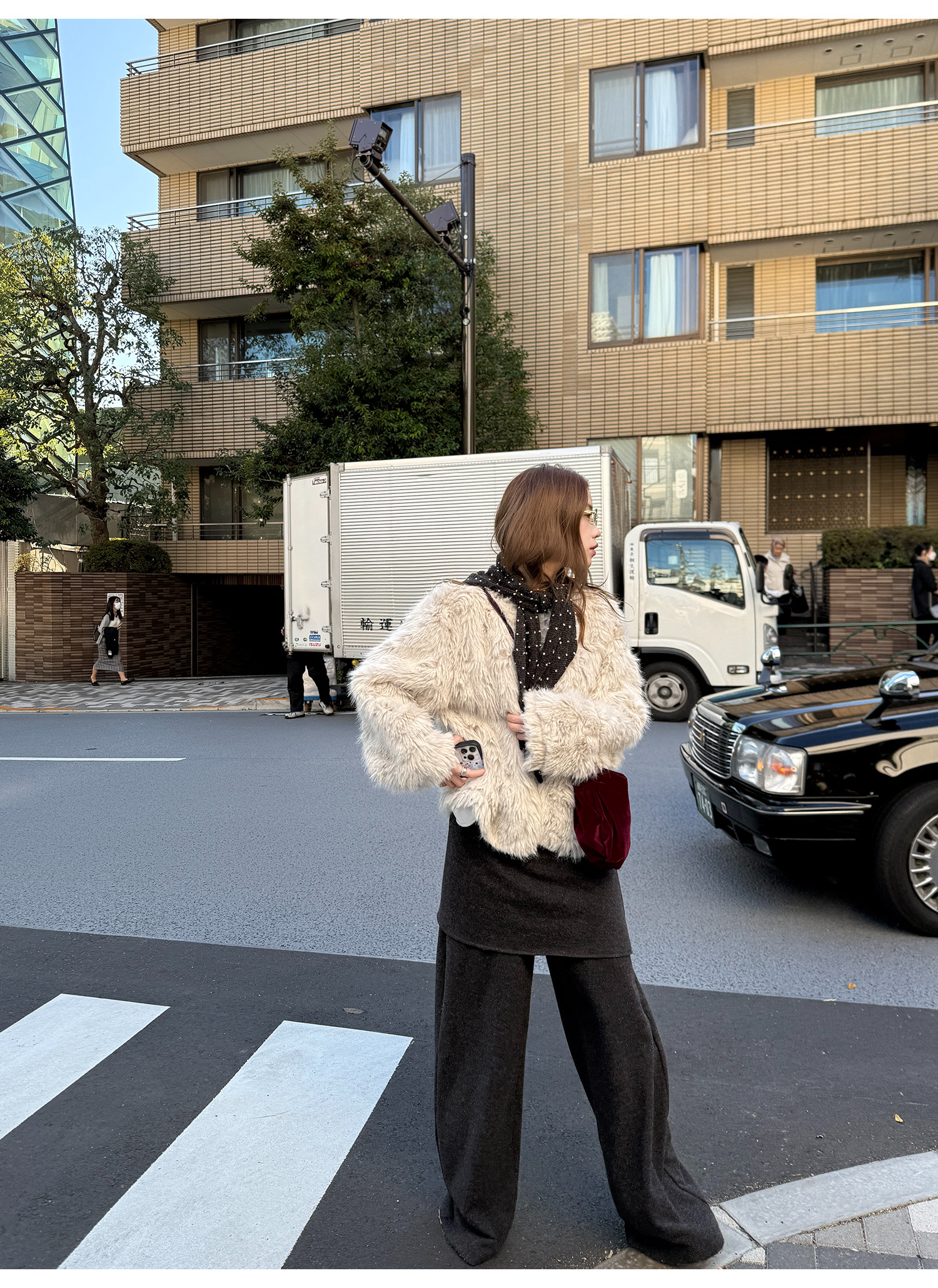 LelyMooch レイヤード風 ワイドパンツ  LEM283