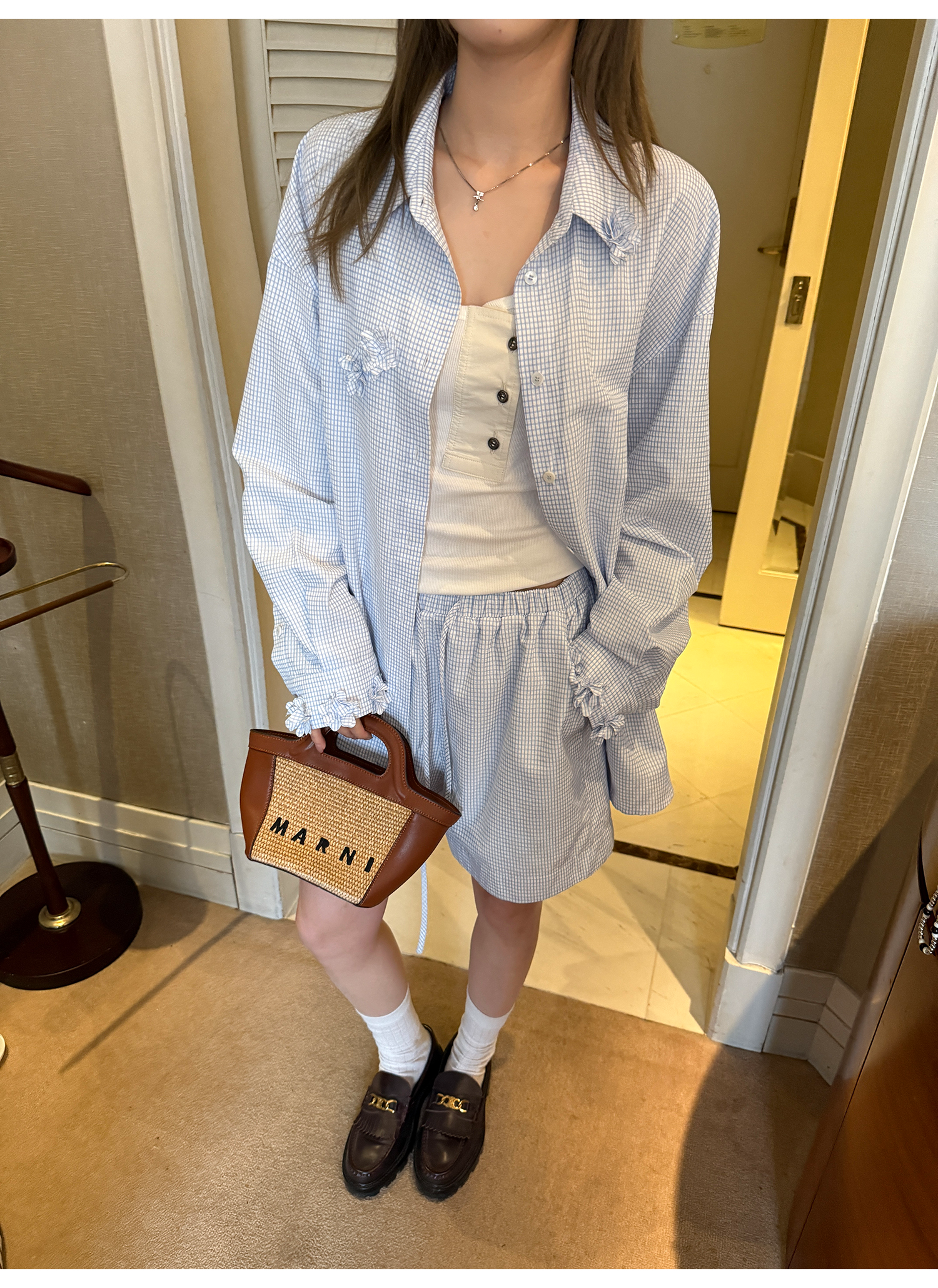 LelyMooch 春夏万能単品　Uネック タンクトップ  LEM122