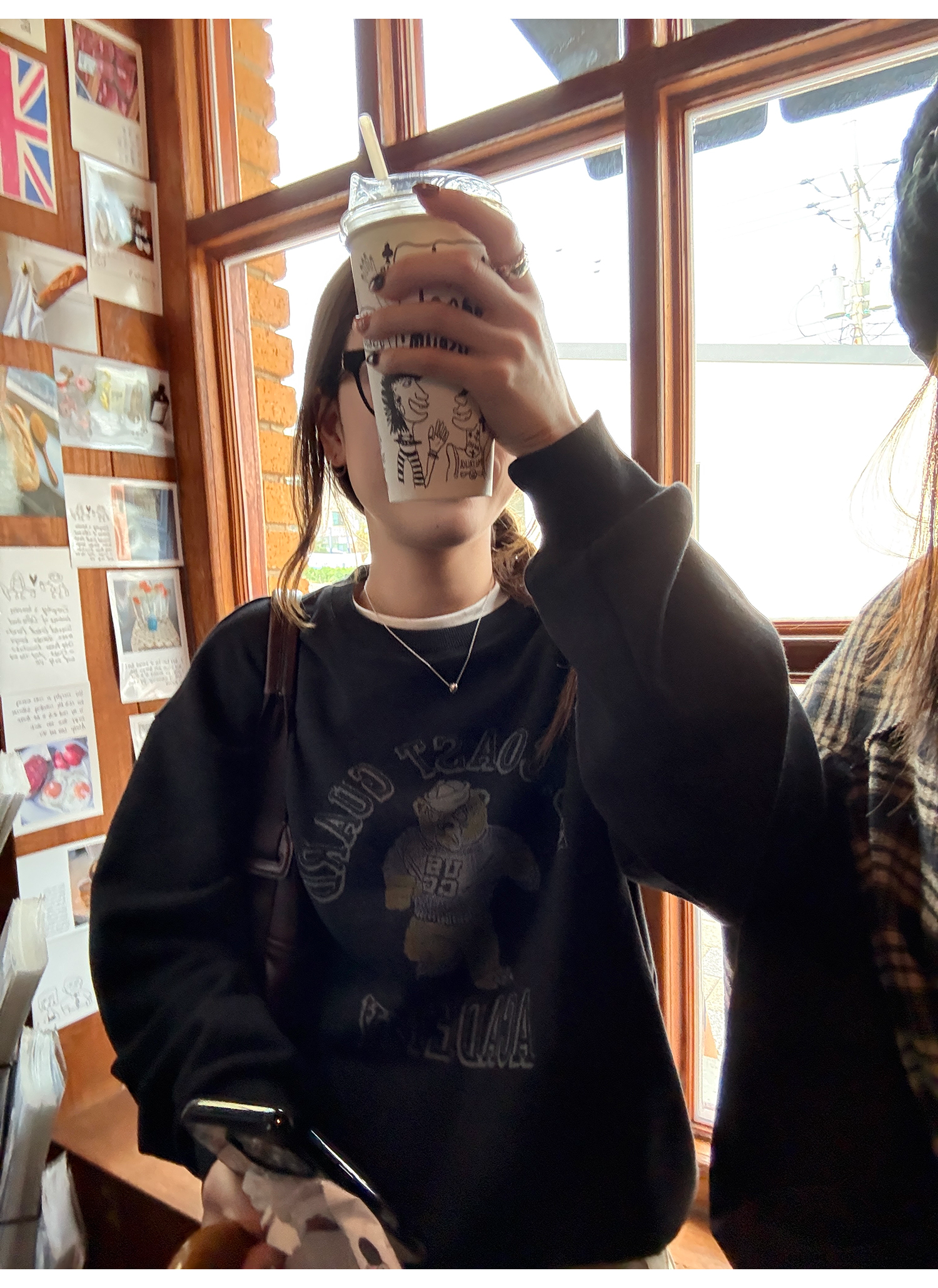 LelyMooch くまプリント古着風スウェット  LEM231