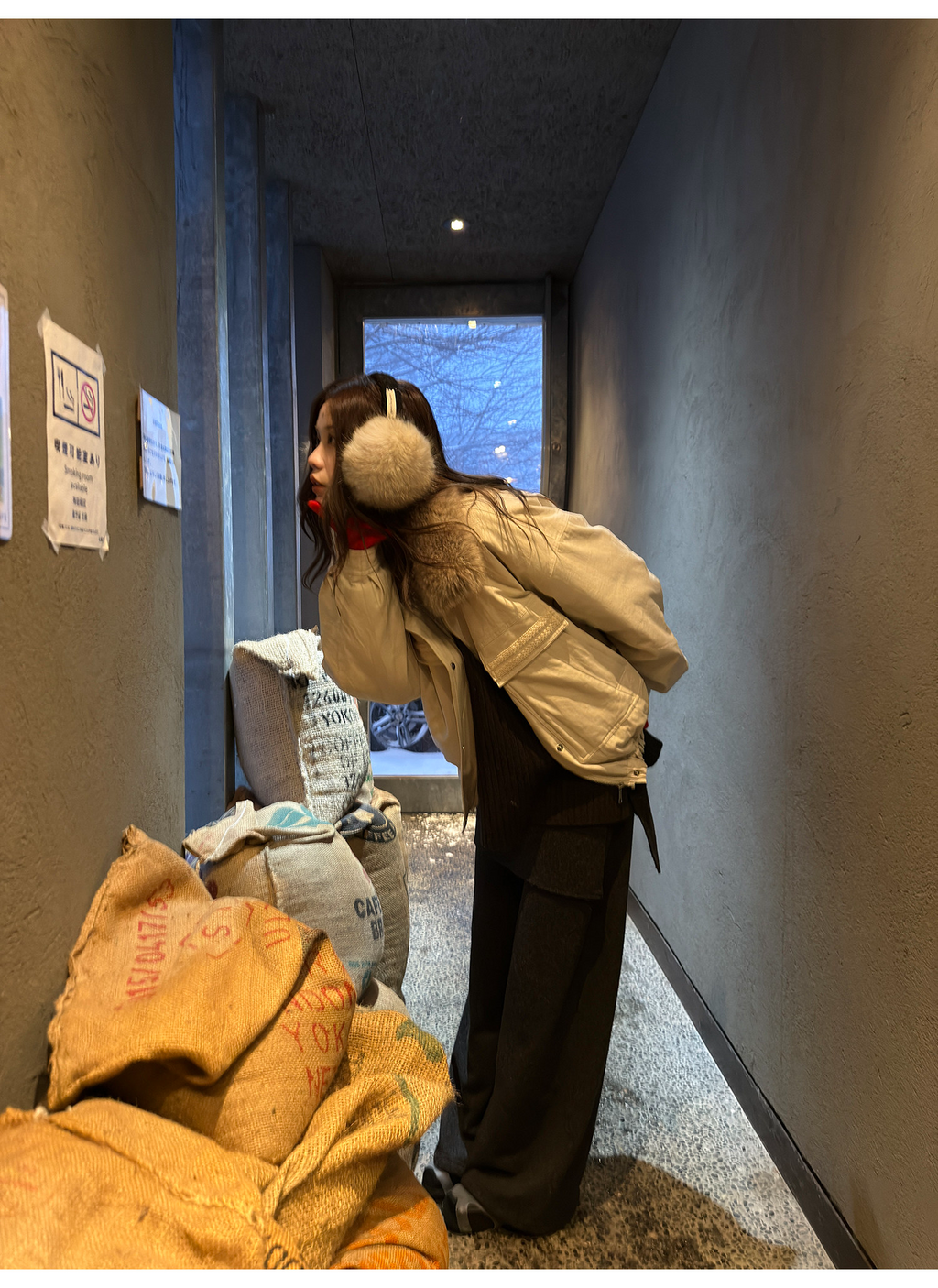 LelyMooch 取り外し襟付き 中綿ショートアウター  LEM305