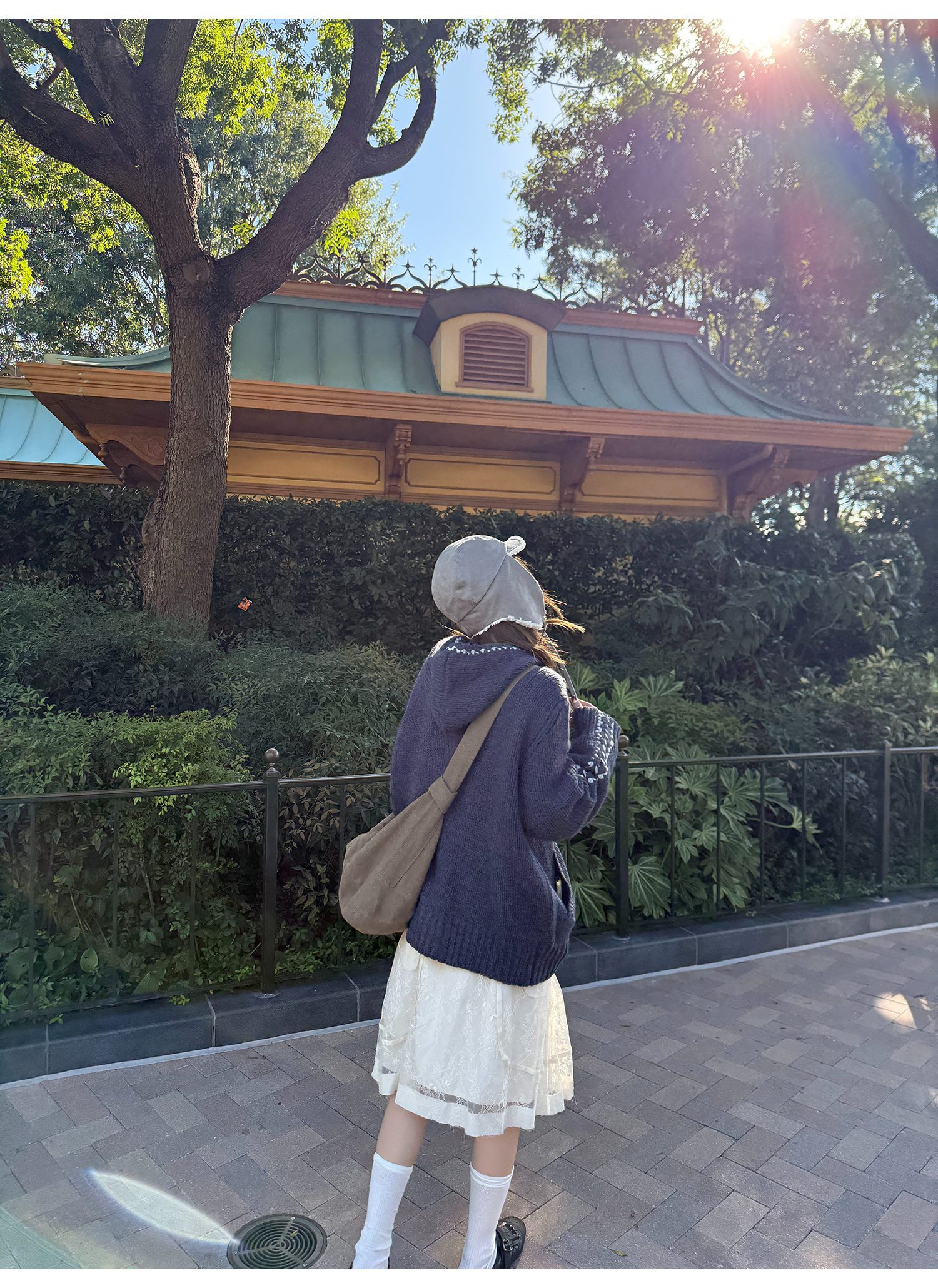 LelyMooch ケーブル編み×バイカラーフーディ  LEM246