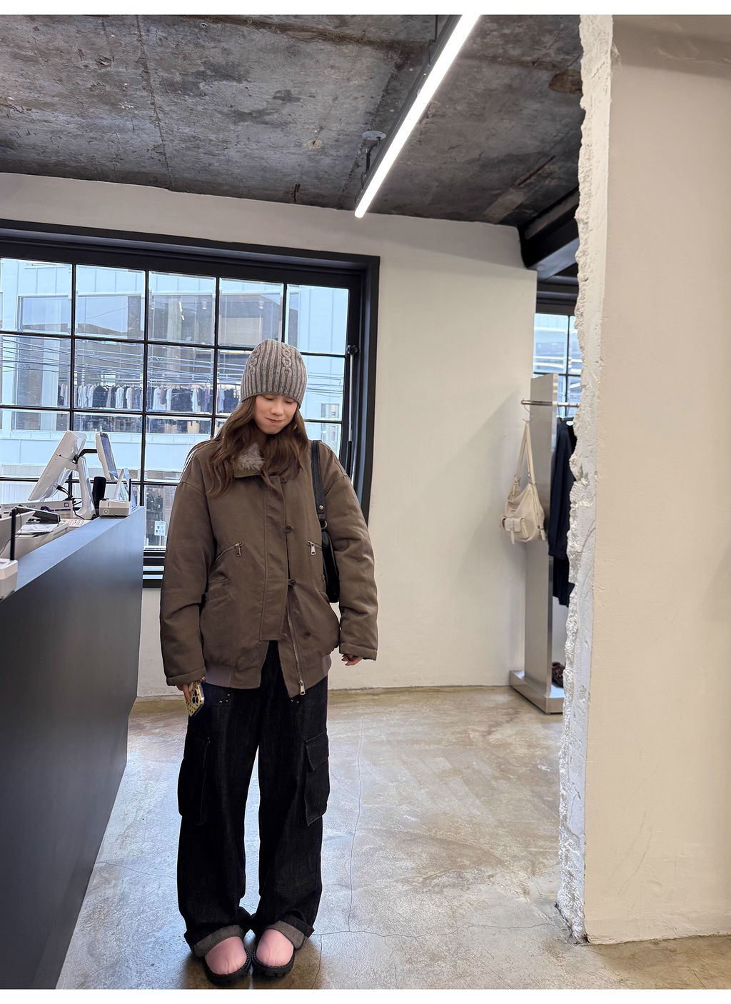 LelyMooch セルビッジ黒デニムパンツ　LEM257