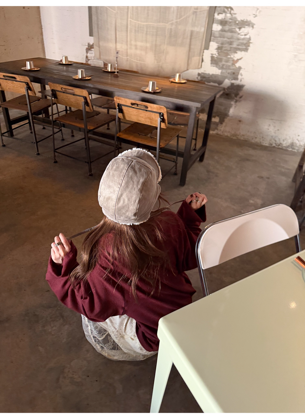 LelyMooch 刺繍ハートのベロアロンT　LEM241