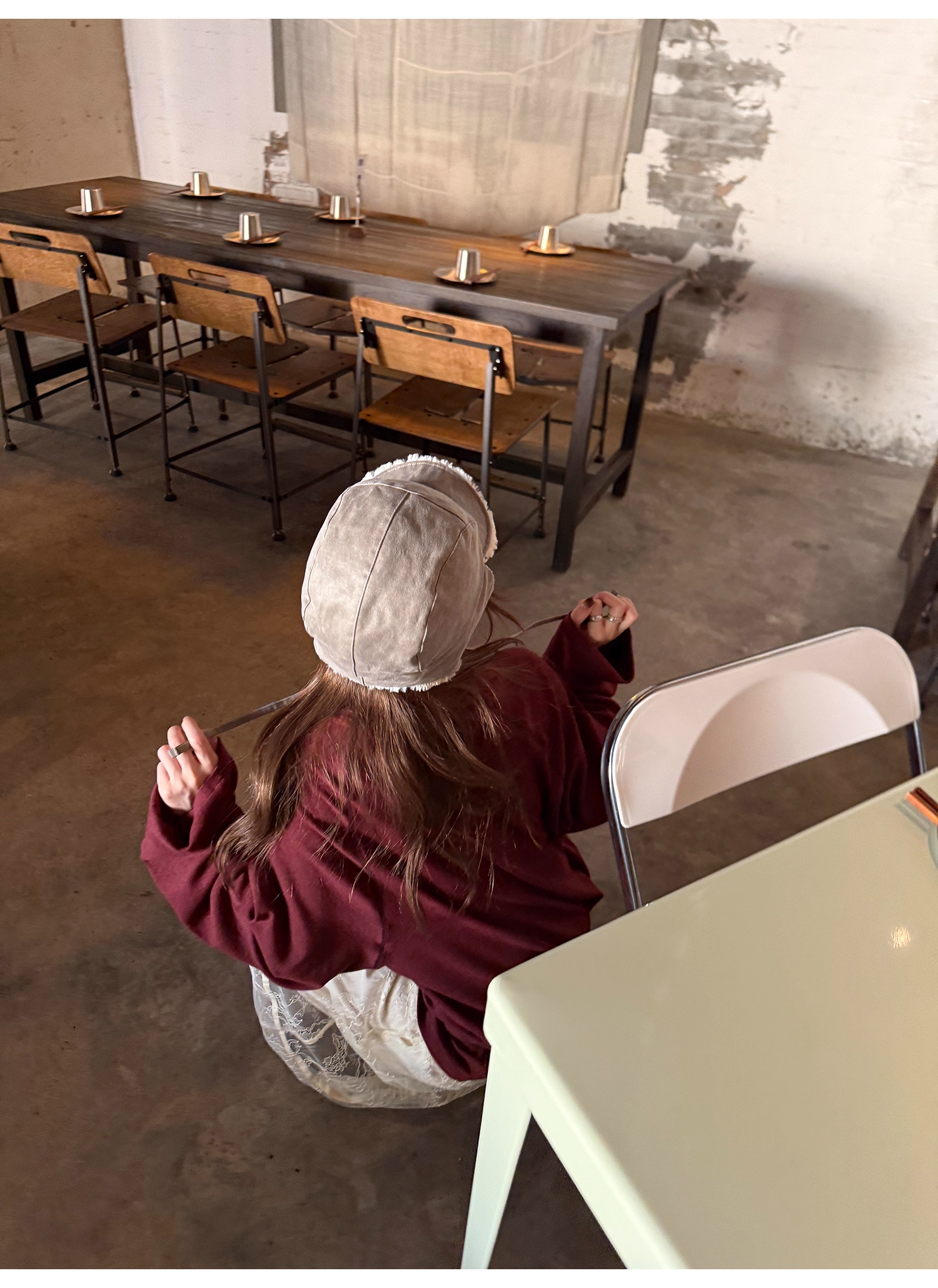 LelyMooch 刺繍ハートのベロアロンT　LEM241