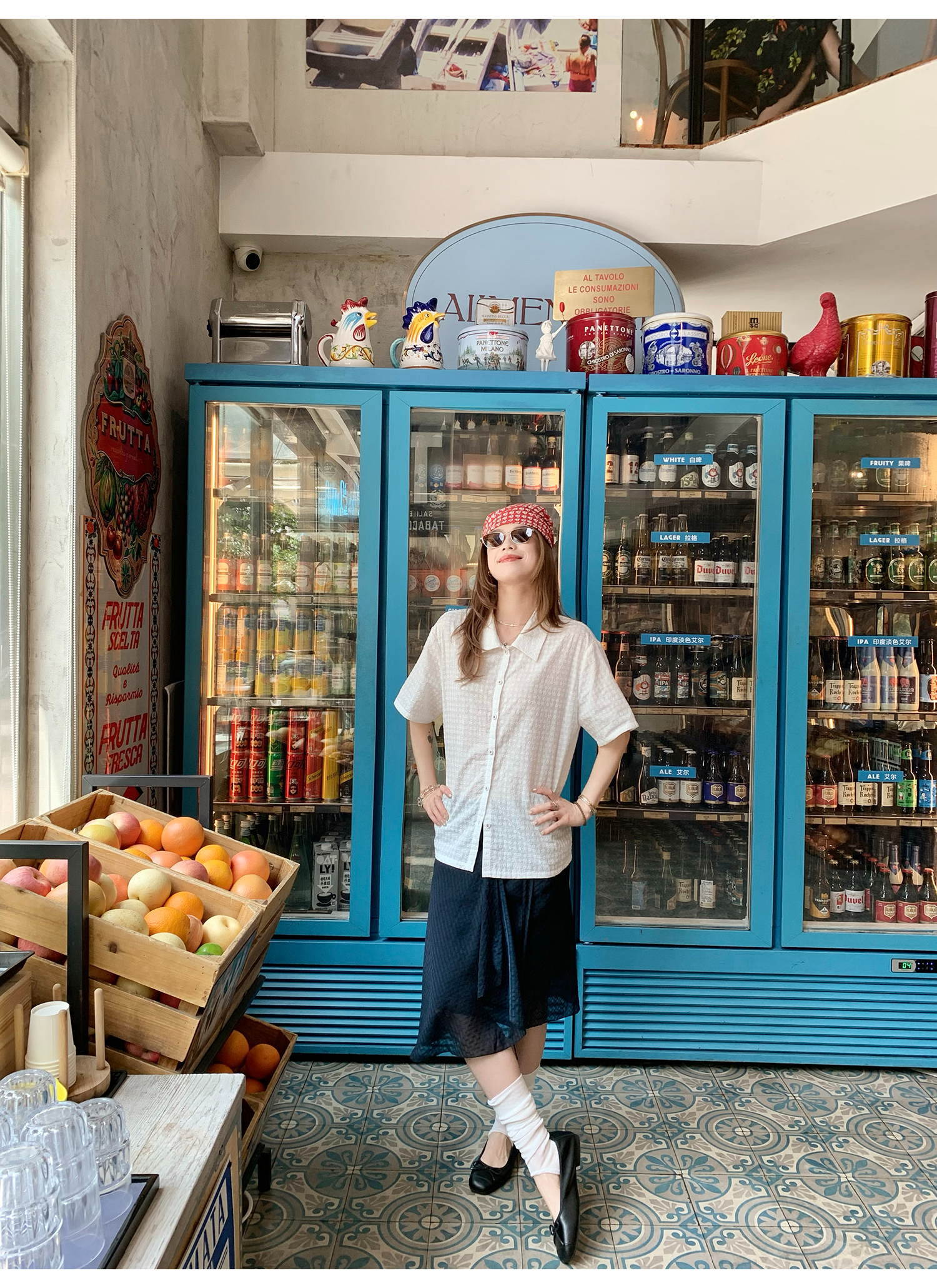 LelyMooch レース花柄コットンシャツ  LEM192