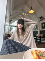 LelyMooch リネン混 ゆるニットトップス  LEM404