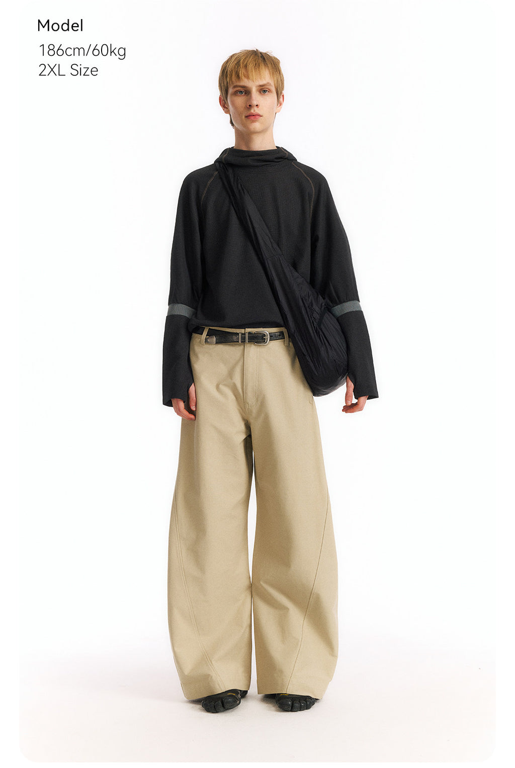 LOM030 Stesso modello Pantaloni ampi a curva 3D resistenti alle rughe e rinfrescanti al tatto LOM060