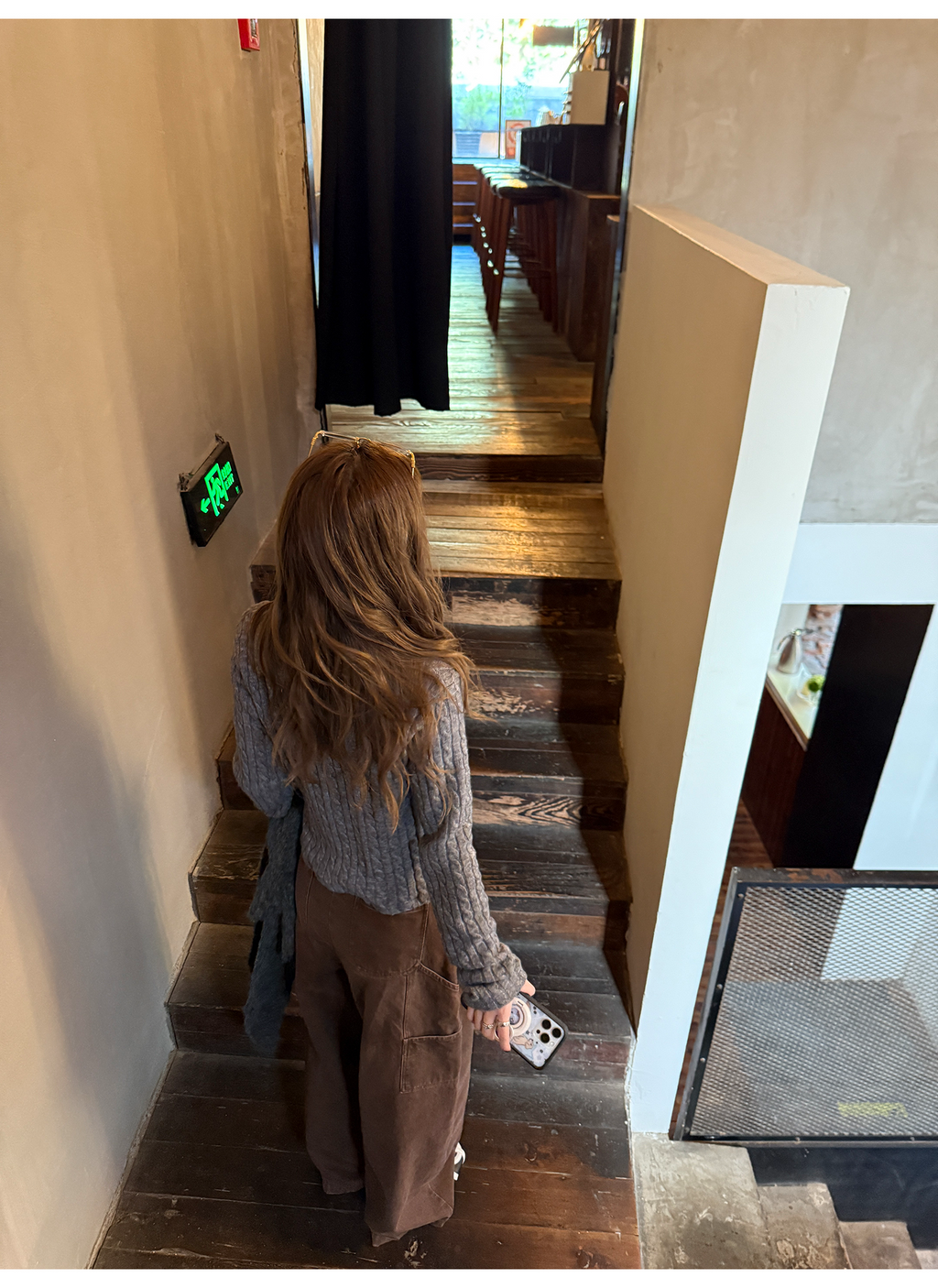 LelyMooch ケーブル調 × 配色リボン ニットトップス LEM276