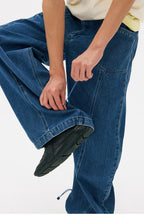 Hem-Adjust Wide Straight Denim LOM102