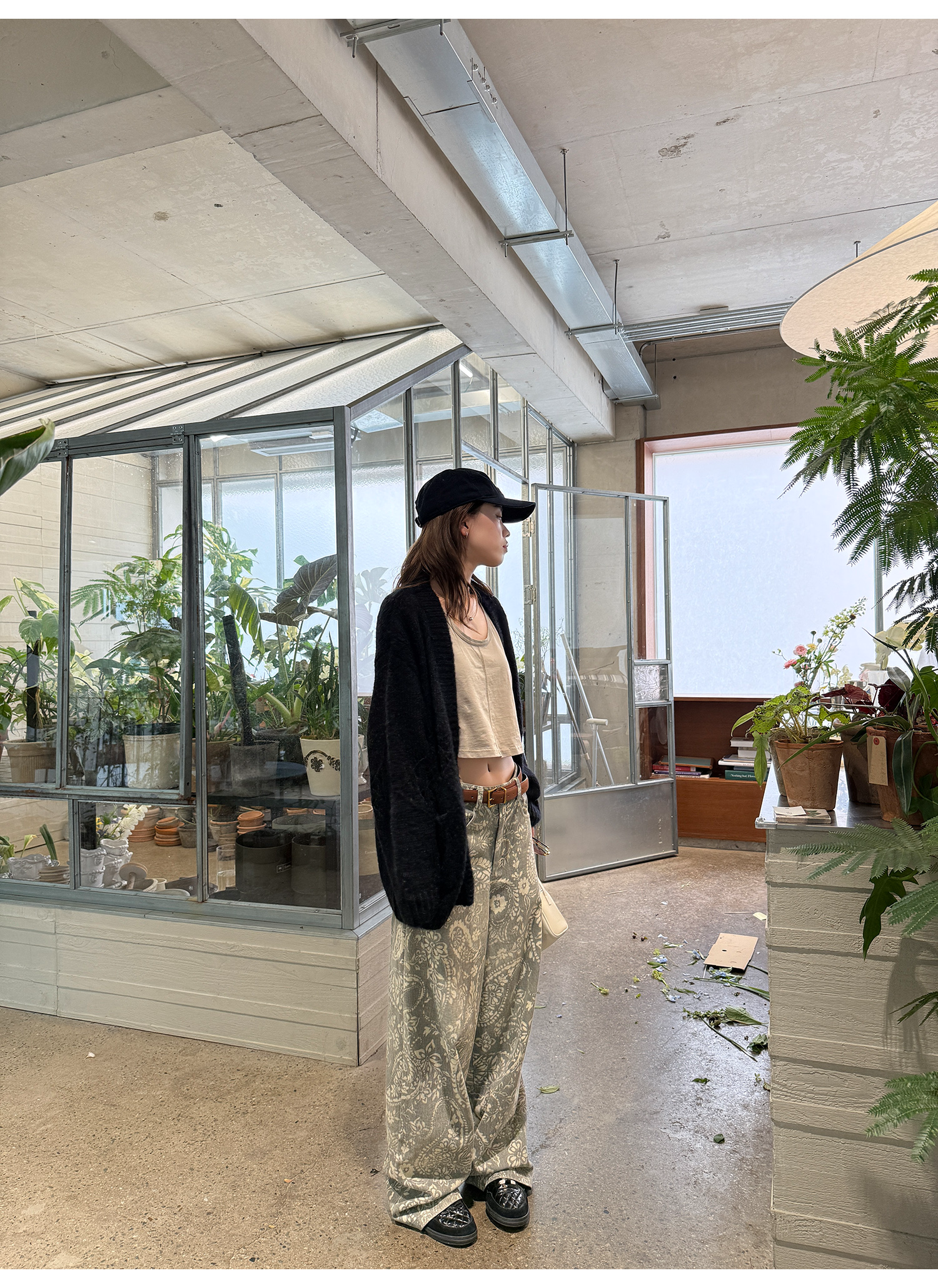 LelyMooch ペイズリー柄 ワイドパンツ  LEM221