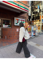 LelyMooch レイヤード風 ワイドパンツ  LEM283