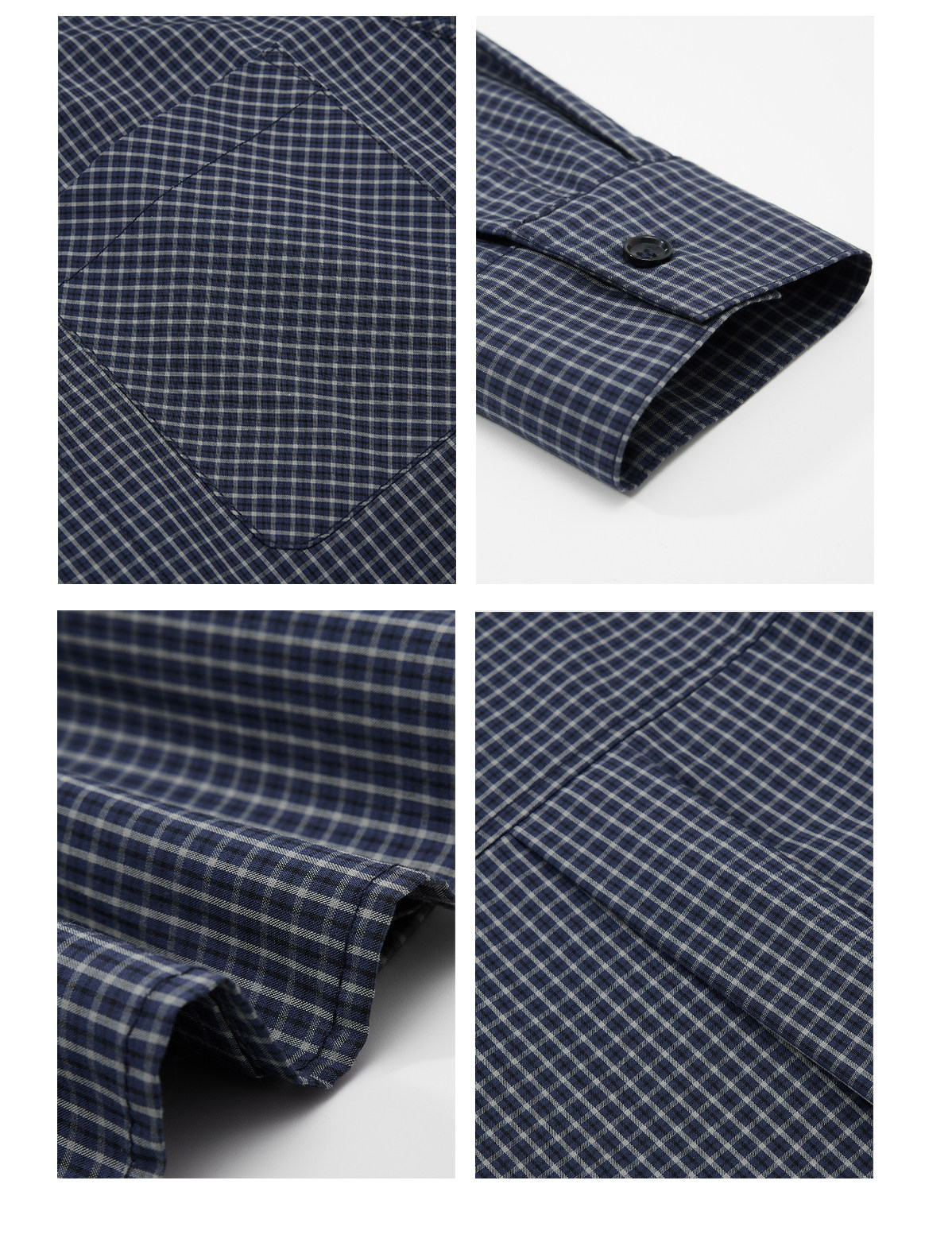 細格子 レギュラーシャツ  LOM044