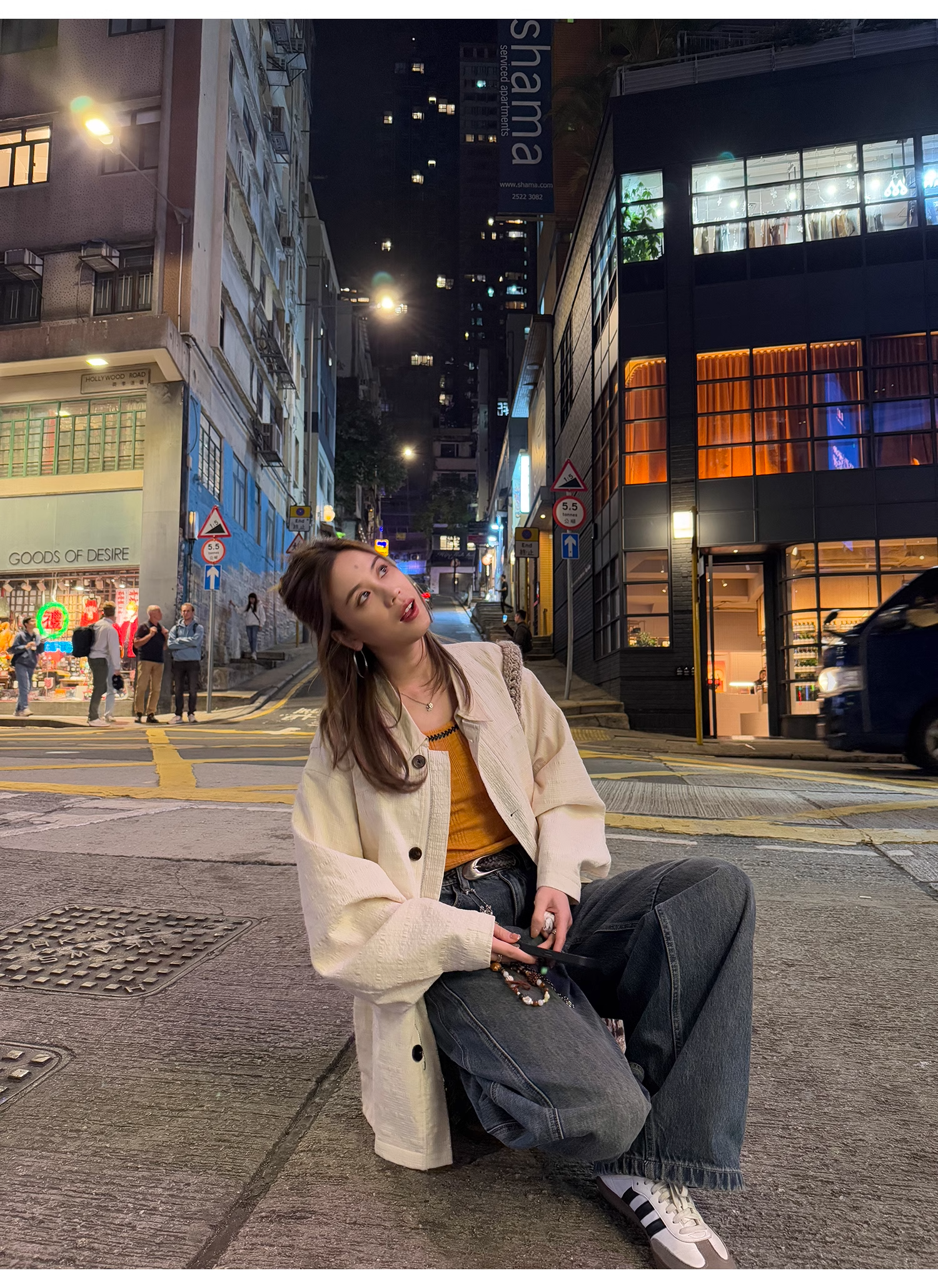 LelyMooch  チェック柄レンチコート ミディト丈  LEM077