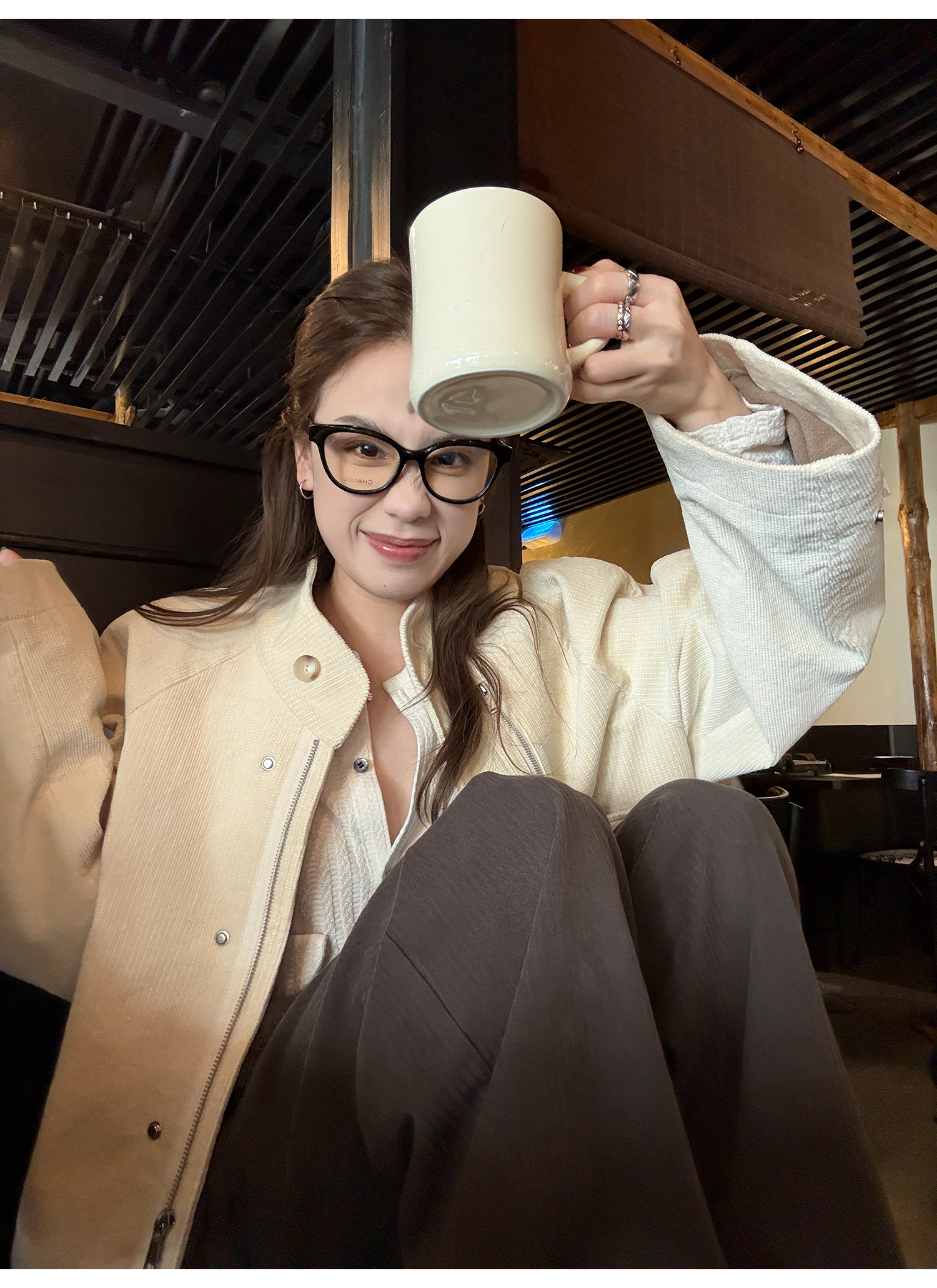 LelyMooch 厚手コーデュロイライダースジャケット LEM245