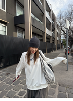 LelyMooch レトロ ロゴプリント ラウンドネック スウェット  LEM409