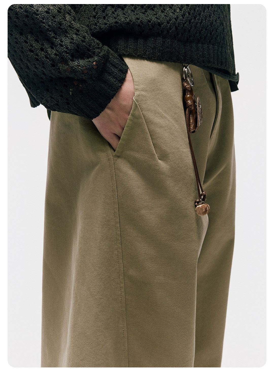 立体カーブドライン × ワイドシルエット構造タックデザインデニムパンツ LOM030