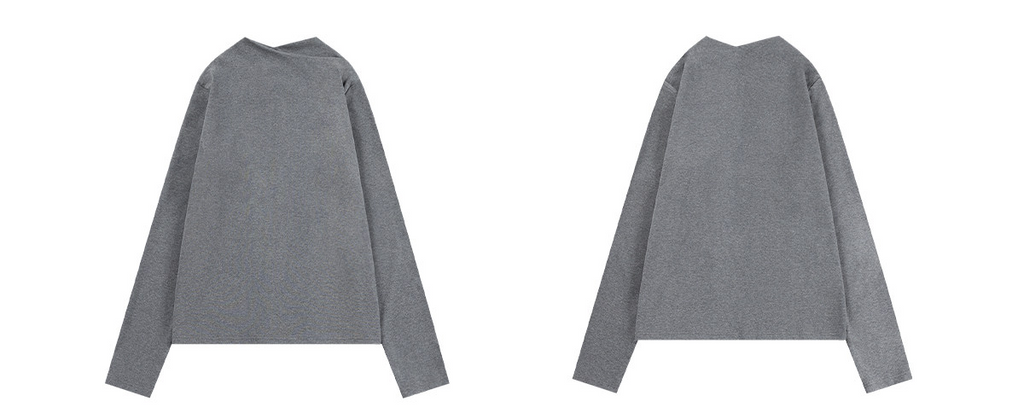 クロスモックネック ジャストショルダー 長袖カットソー  LOM038