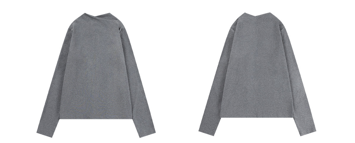 クロスモックネック ジャストショルダー 長袖カットソー  LOM038