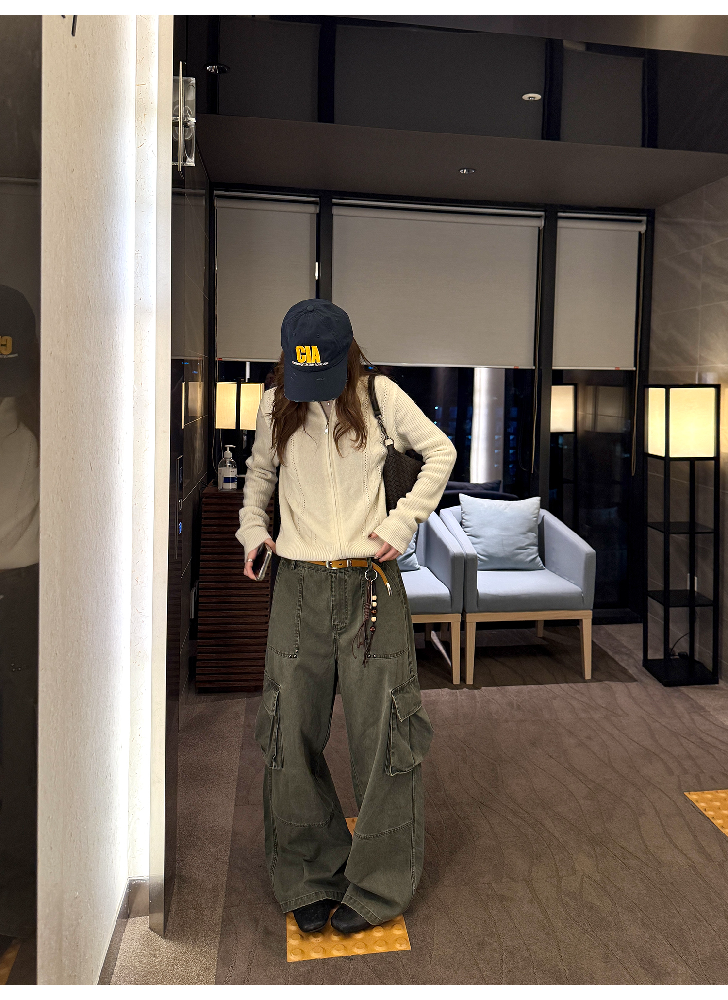 LelyMooch フェード加工ワークパンツ　LEM261