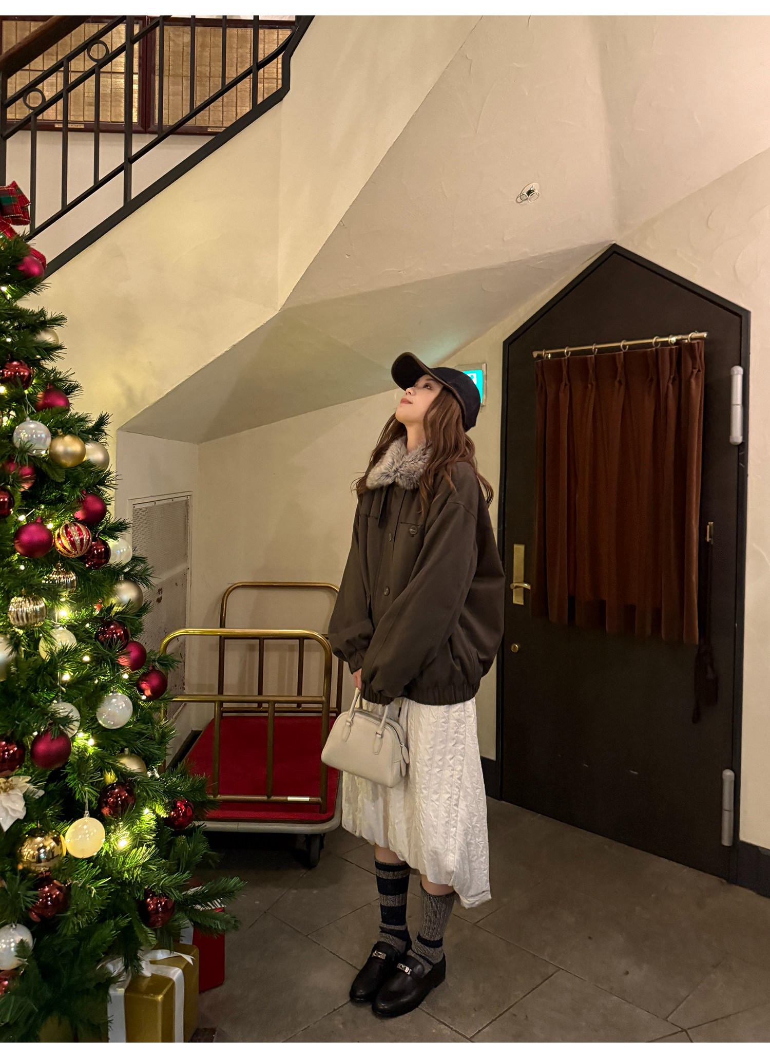 LelyMooch ドロスト ロングスカート シワ感素材 前後差  LEM288