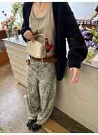 LelyMooch ペイズリー柄 ワイドパンツ  LEM221