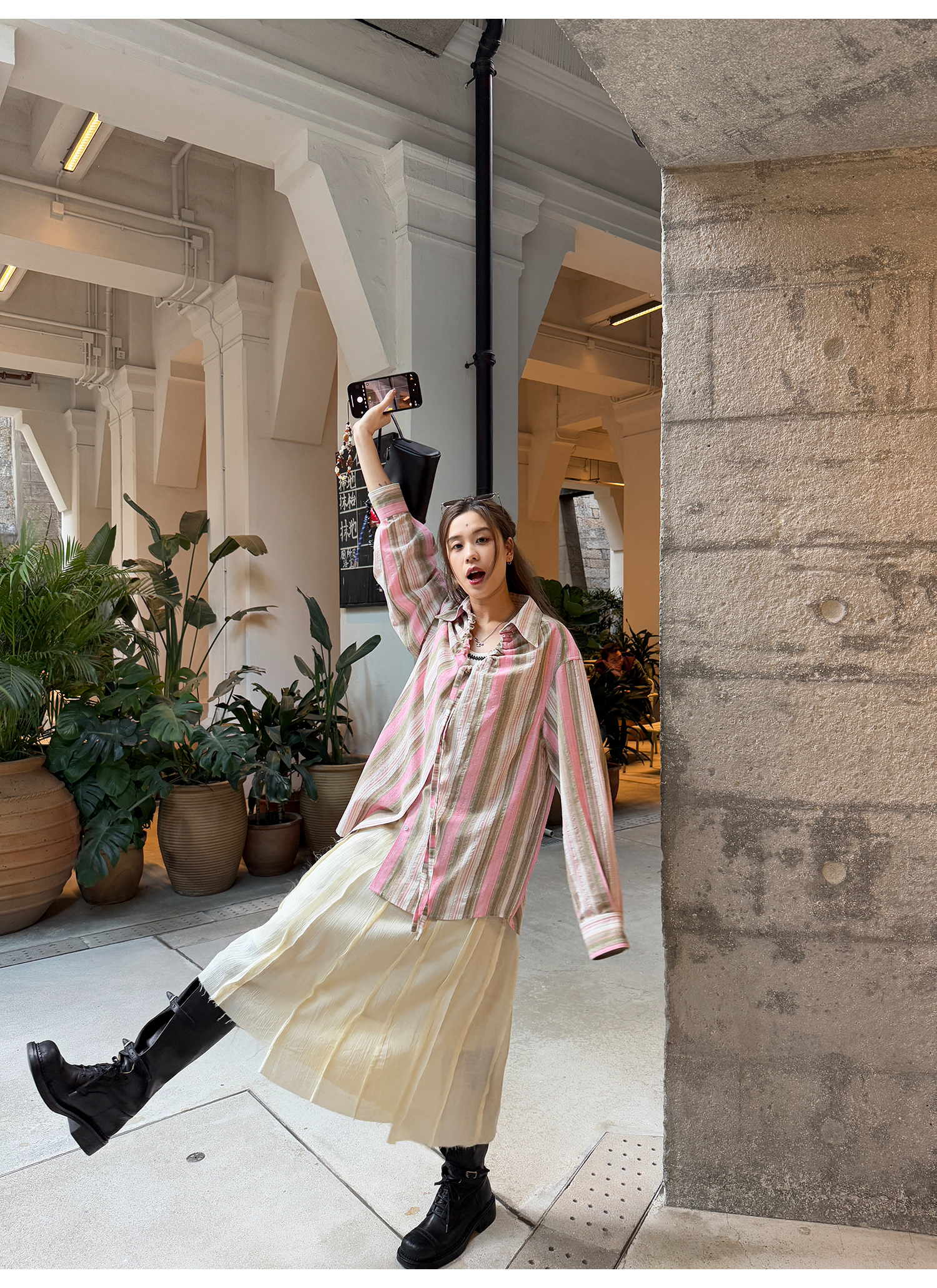 LelyMooch High Waist Uneven Skirt LEM090