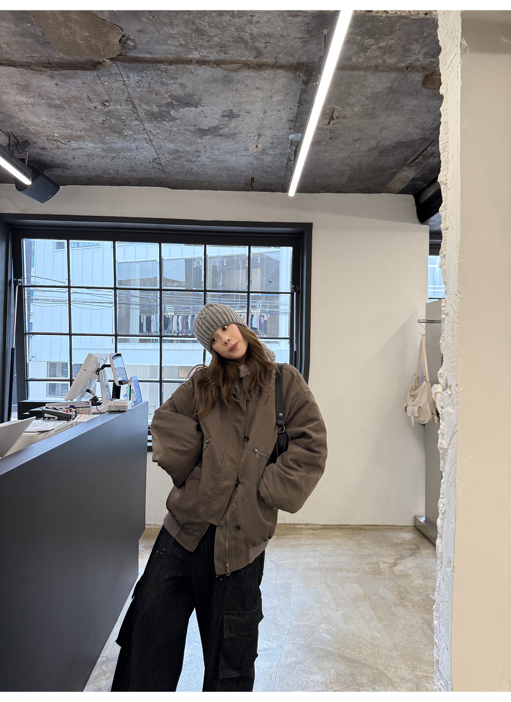 LelyMooch エコファーライナー付きモッズコート　LEM259