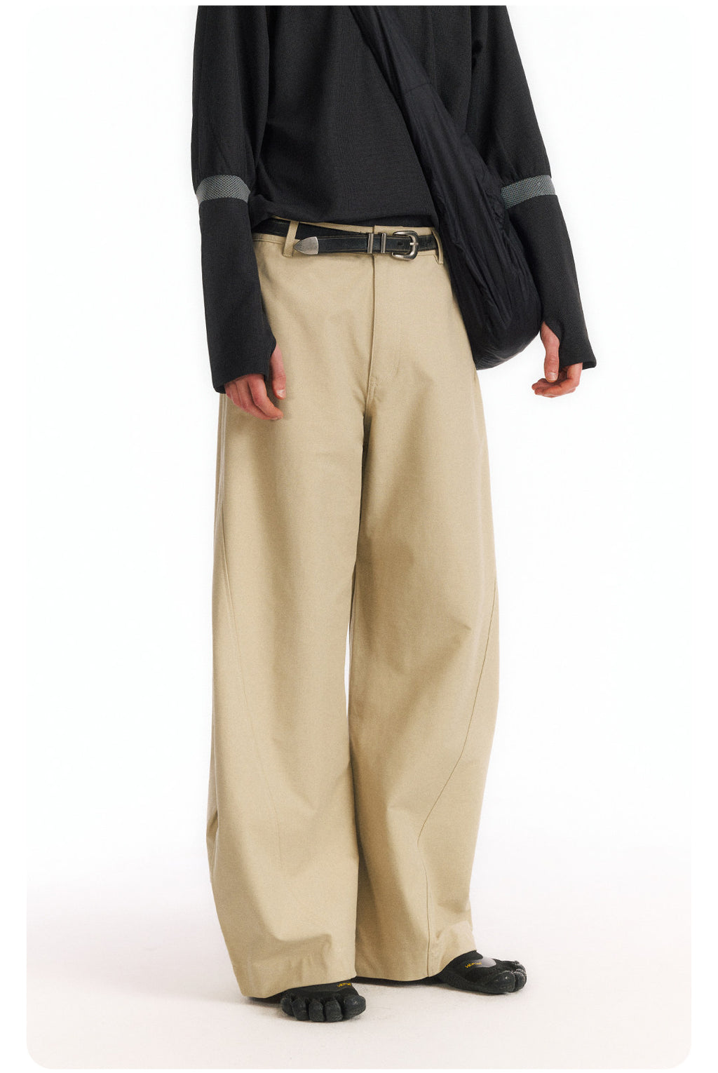 LOM030 Stesso modello Pantaloni ampi a curva 3D resistenti alle rughe e rinfrescanti al tatto LOM060