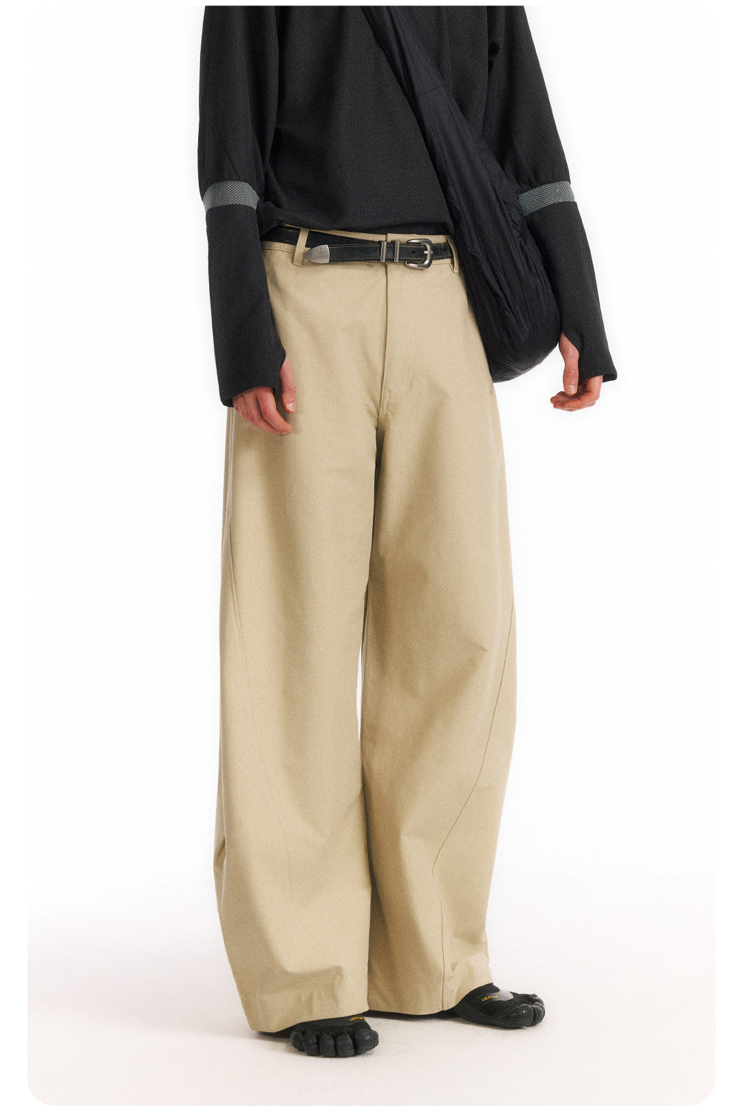 LOM030 Stesso modello Pantaloni ampi a curva 3D resistenti alle rughe e rinfrescanti al tatto LOM060