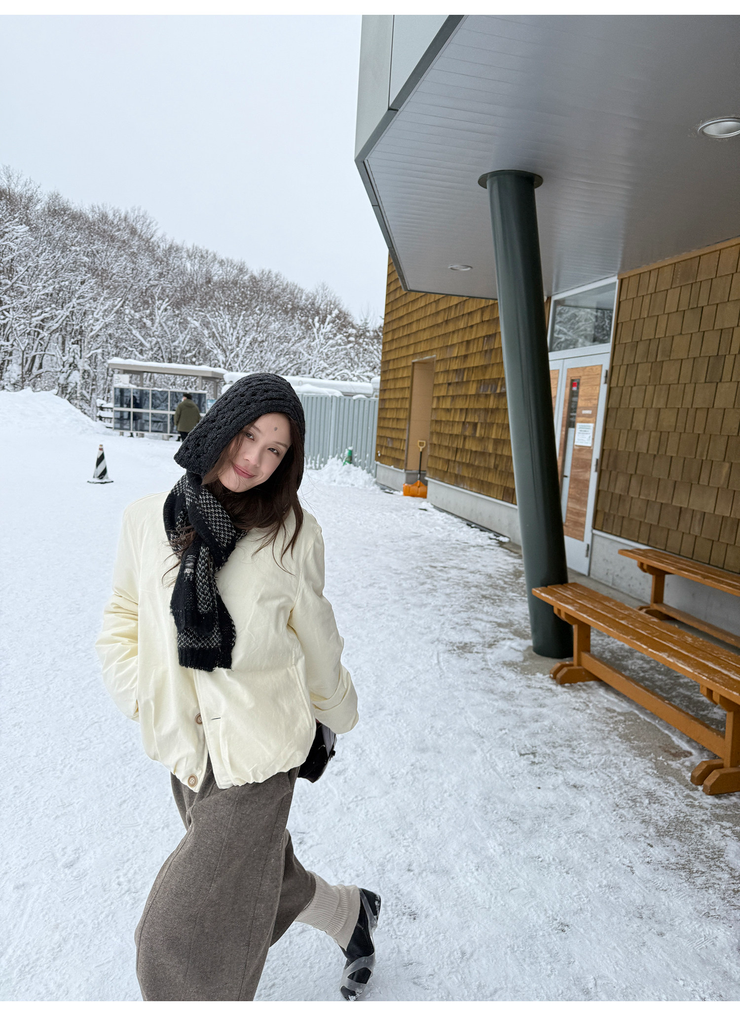 LelyMooch マフラー付き 中綿ブルゾン  LEM306