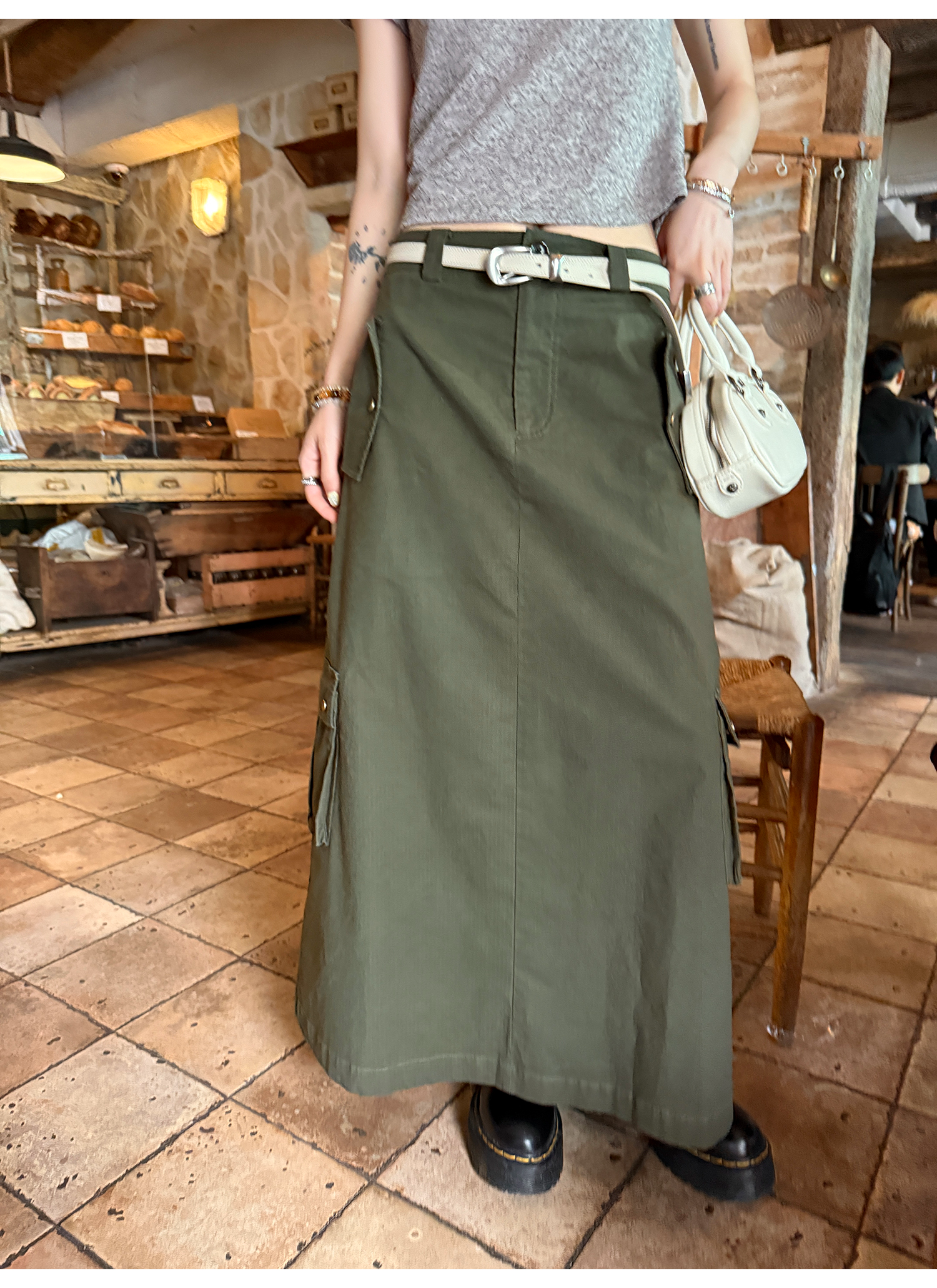 LelyMooch Aラインミディスカート  LEM172