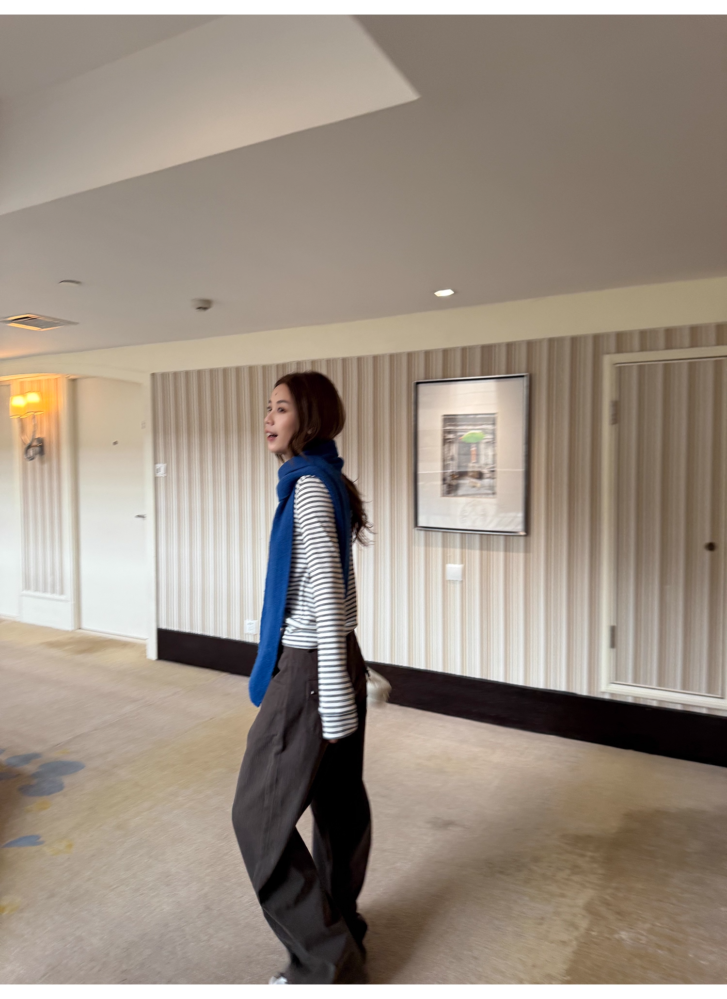 LelyMooch ダークグレーストライプパンツ  LEM244