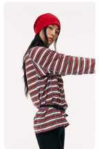Striped Half-Zip Long Sleeve LOM104