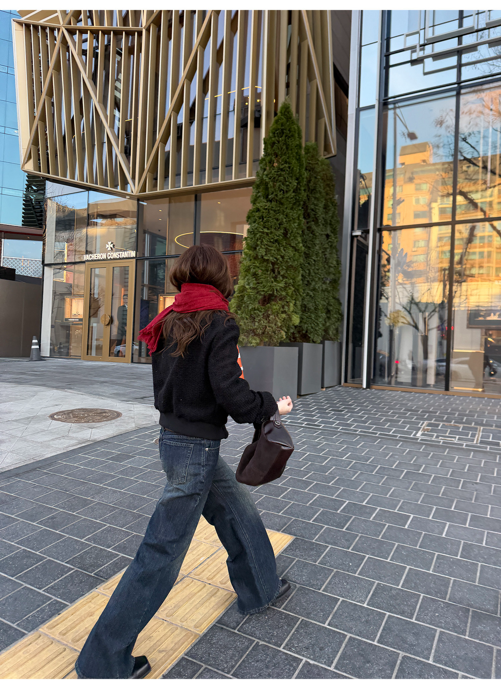 LelyMooch 色落ち加工 ストレートデニムパンツ　LEM304