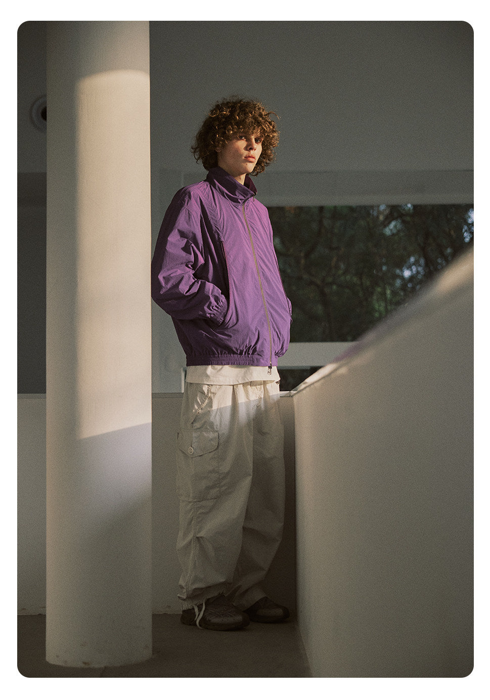 防風×配色リバーシブル仕様 立ち襟スポーツジャケット  LOM032