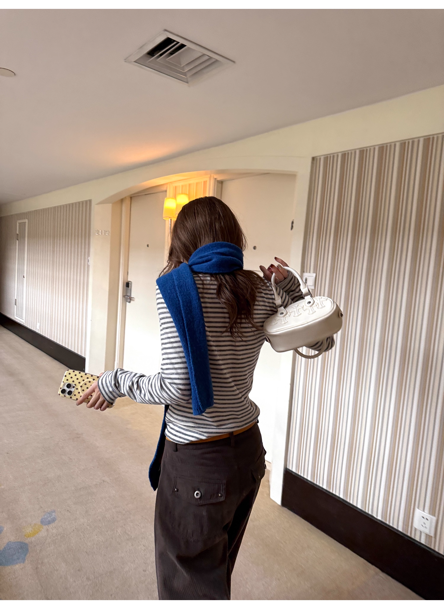 LelyMooch ダークグレーストライプパンツ  LEM244