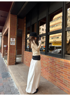 LelyMooch ドット切替 フレアスリーブニットトップス  LEM323