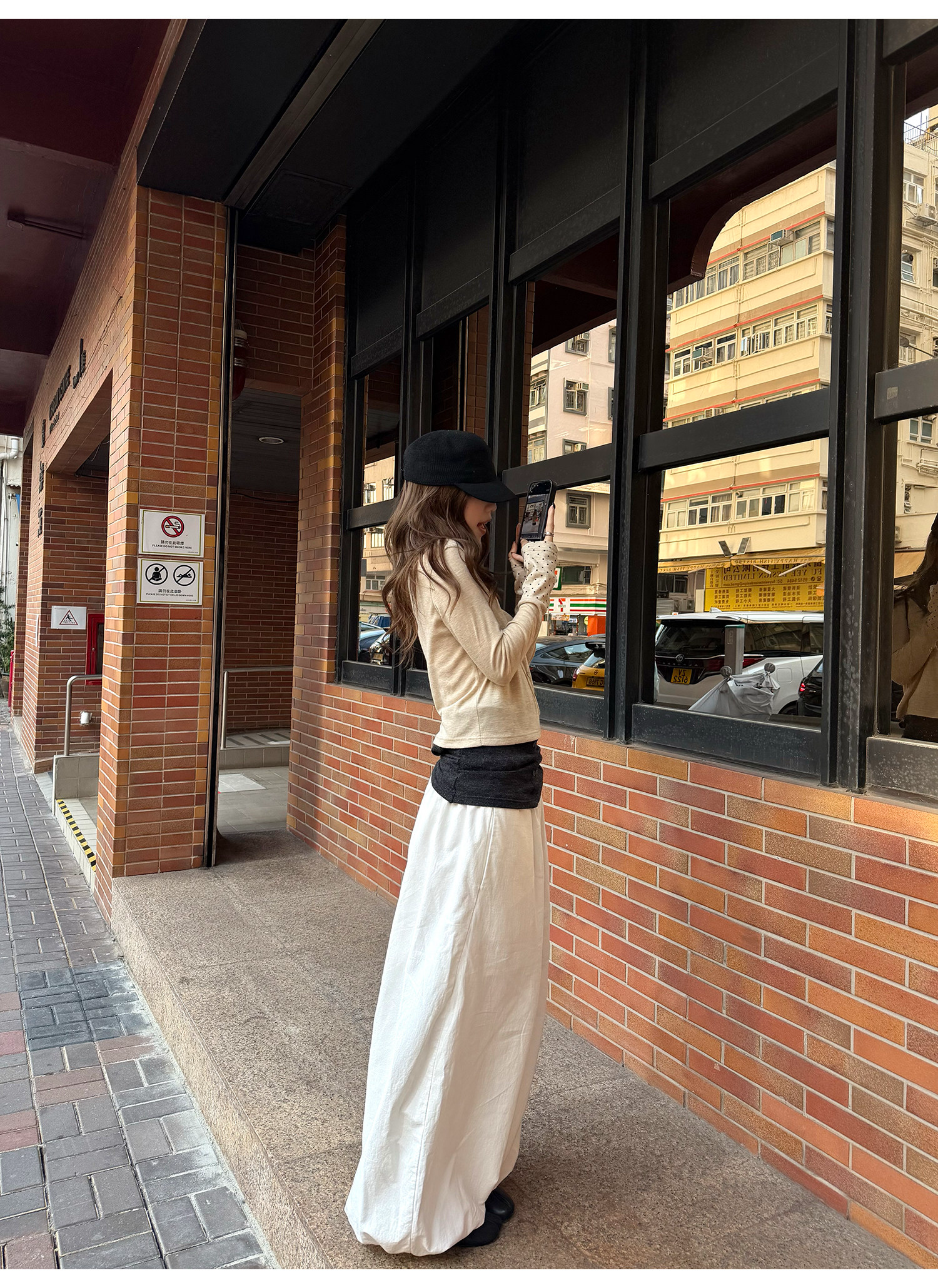 LelyMooch ドット切替 フレアスリーブニットトップス  LEM323