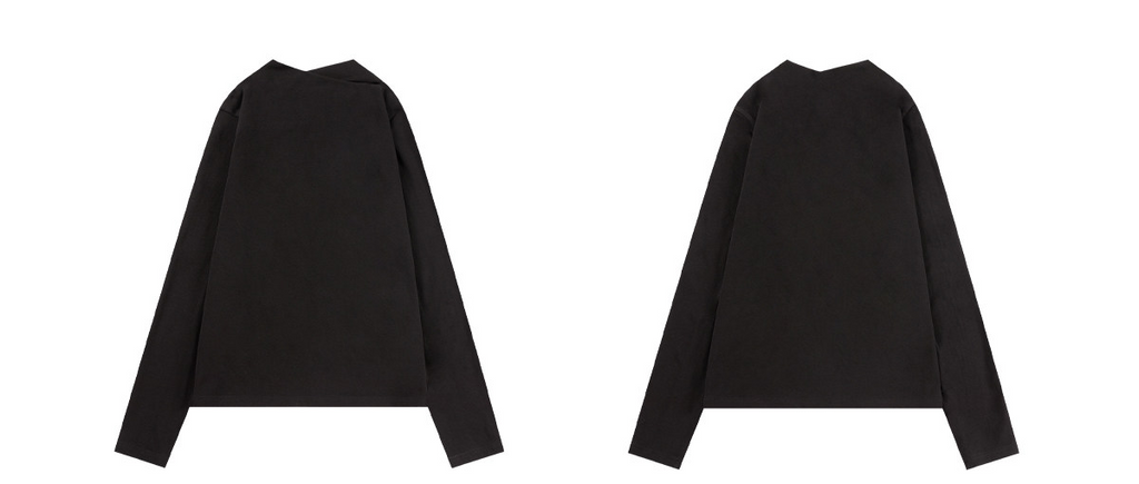 クロスモックネック ジャストショルダー 長袖カットソー  LOM038