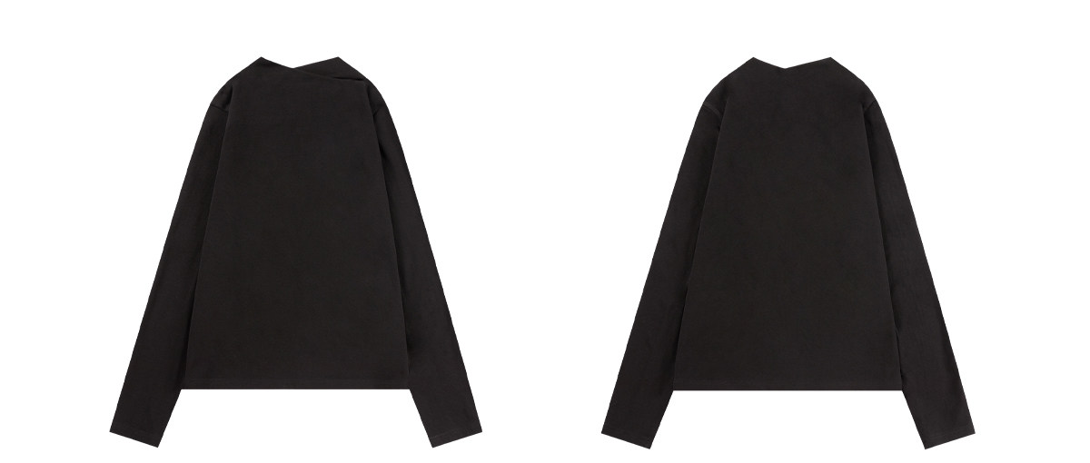 クロスモックネック ジャストショルダー 長袖カットソー  LOM038