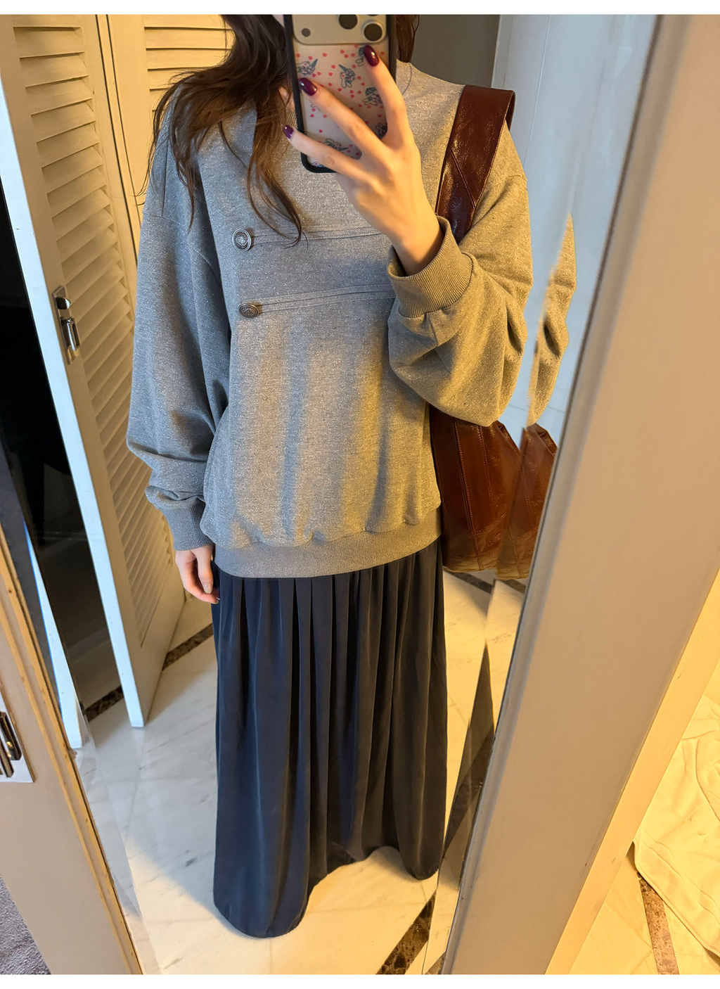 LelyMoochナポレオン風 金属ボタン付きスウェット  LEM438