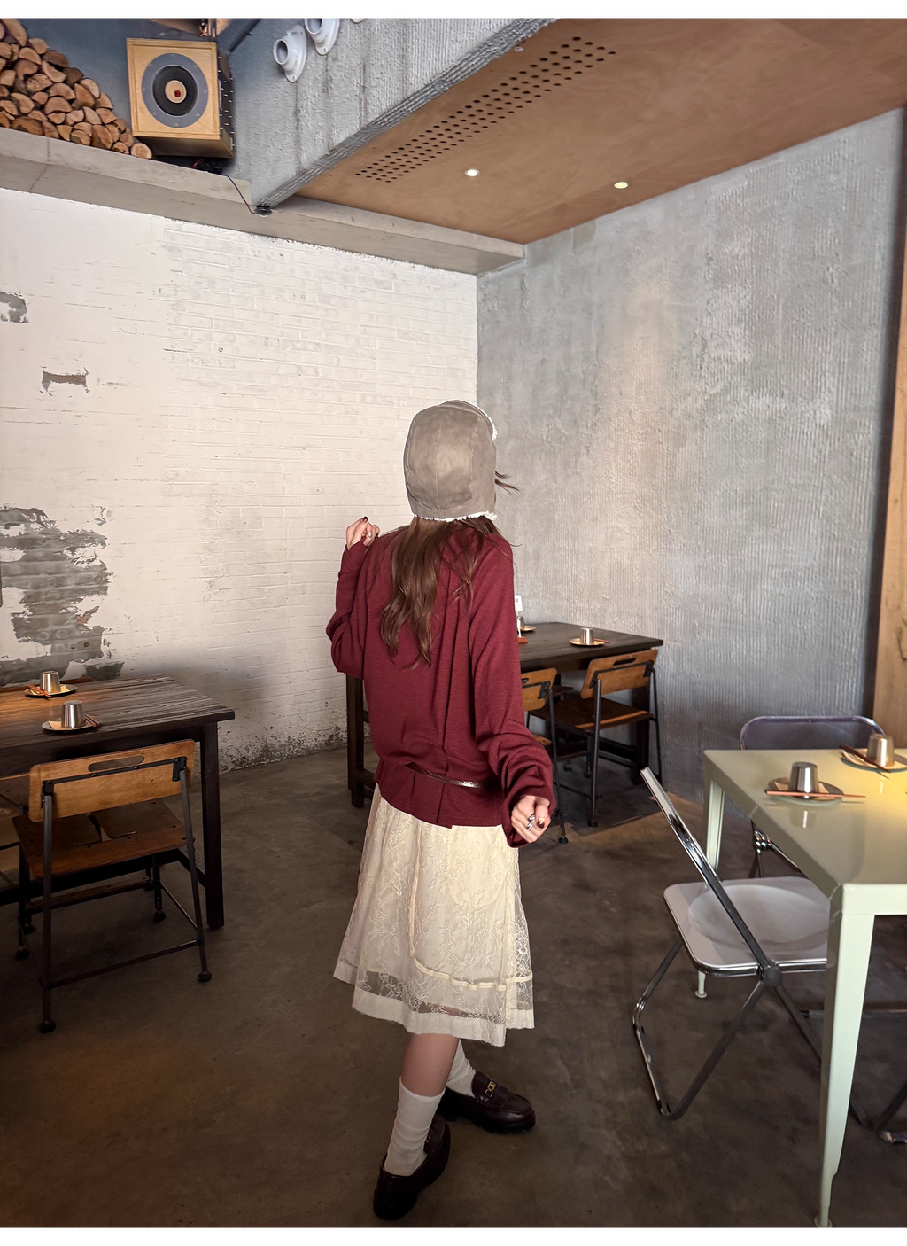 LelyMooch 刺繍ハートのベロアロンT　LEM241