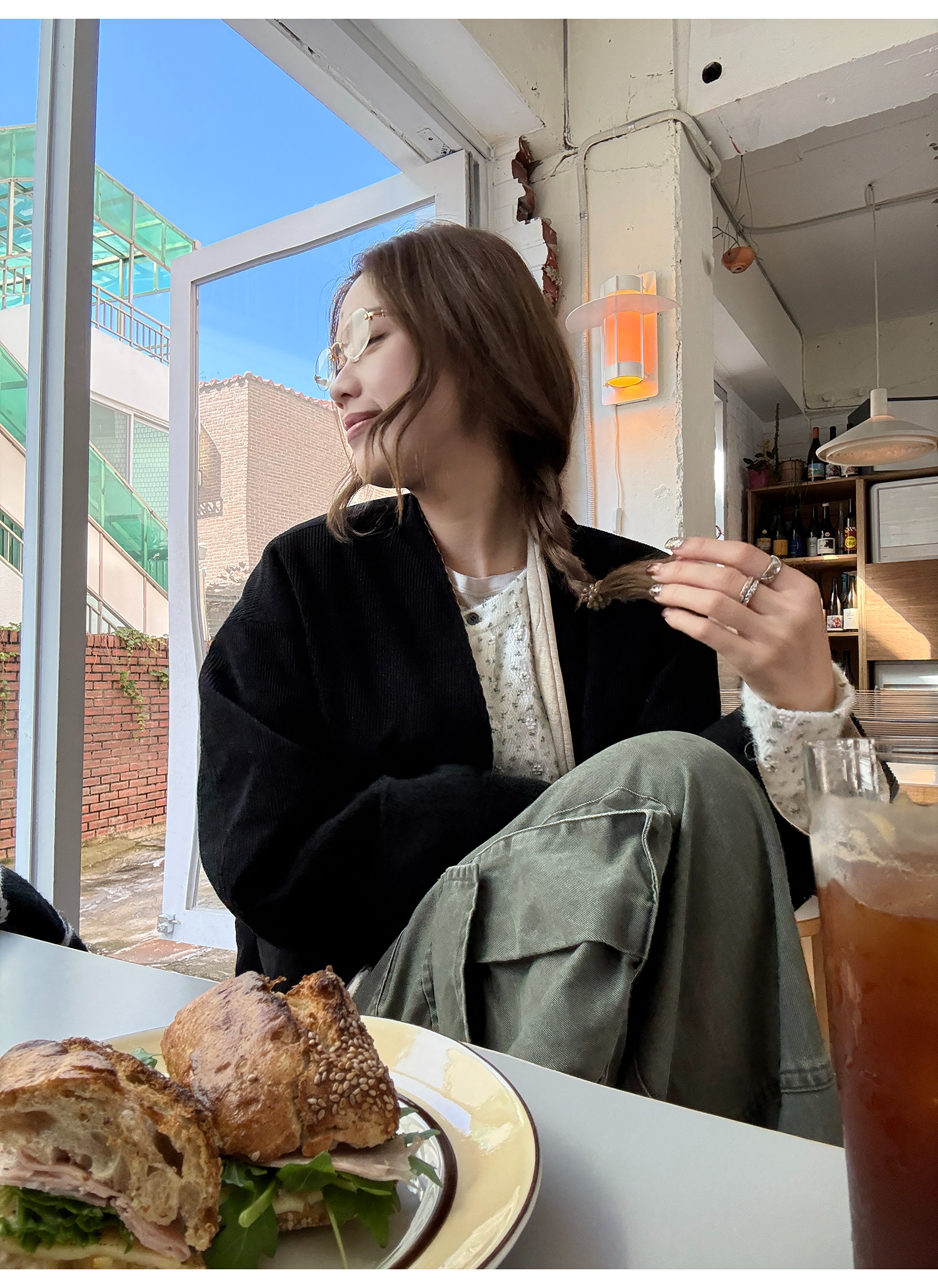 LelyMooch フェード加工ワークパンツ　LEM261