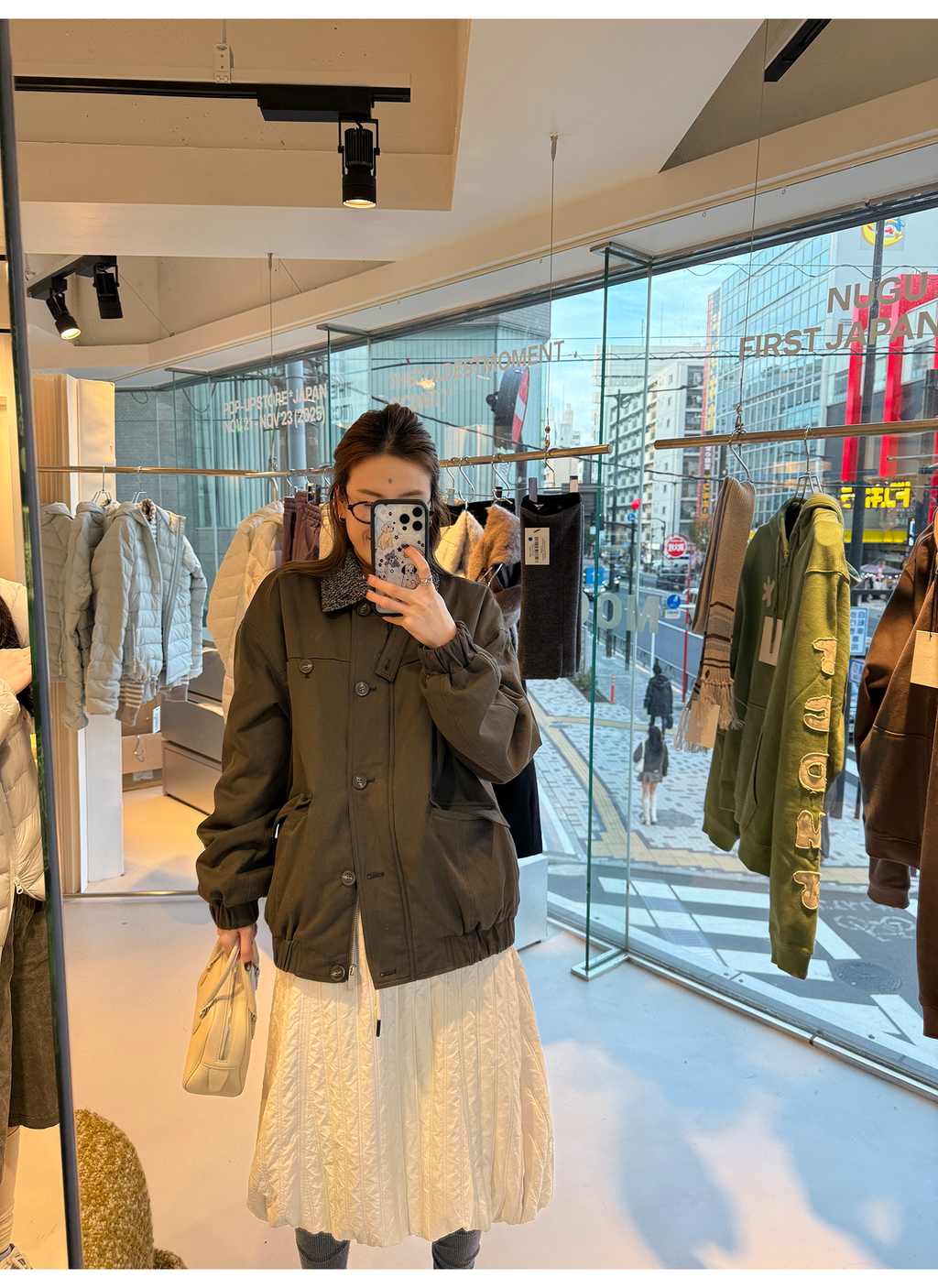 LelyMooch 2種類の襟を自由に切り替え・中綿ジャケット  LEM282