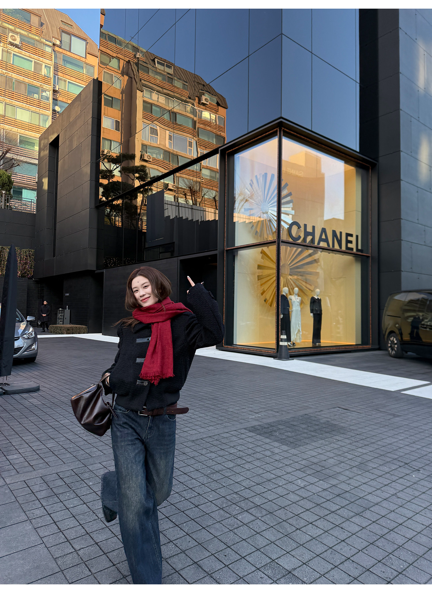 LelyMooch 色落ち加工 ストレートデニムパンツ　LEM304