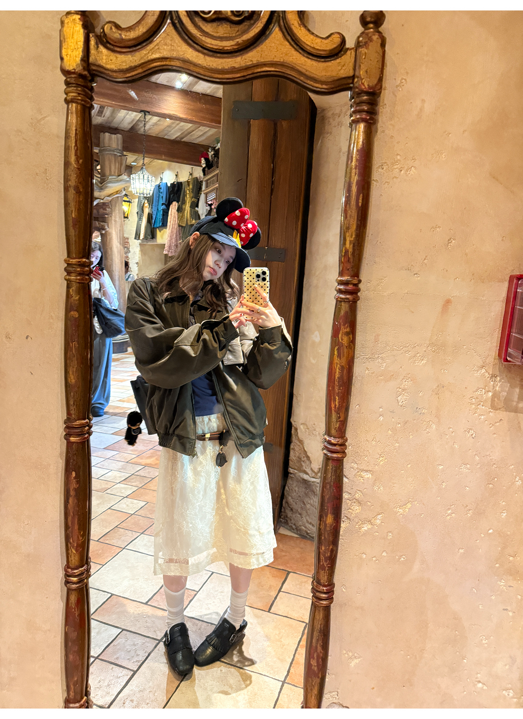 LelyMooch ハリ感レース×ドロストスカート  LEM239