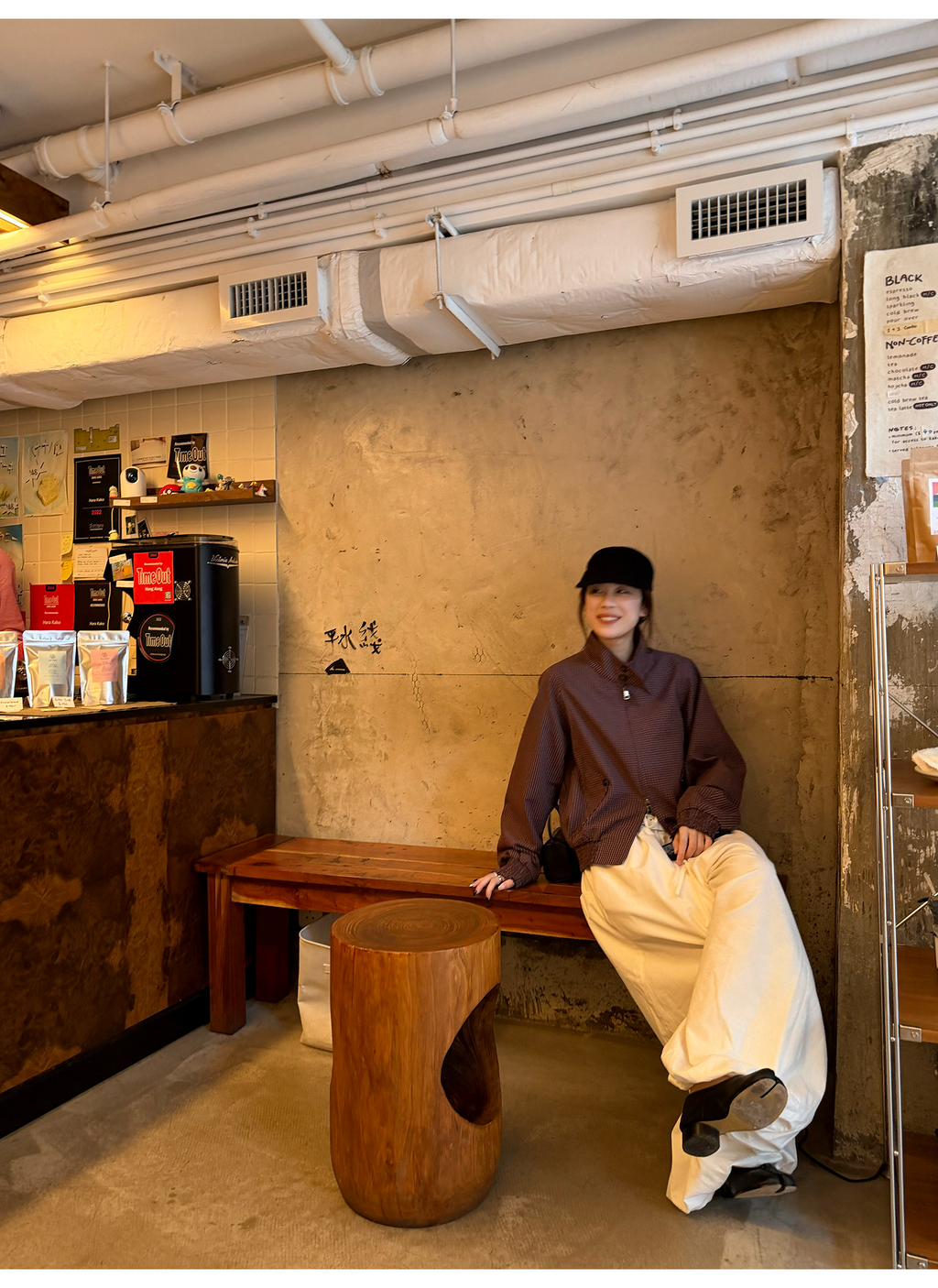 LelyMooch チェック柄スタンドカラーダブルジップブルゾン  LEM318