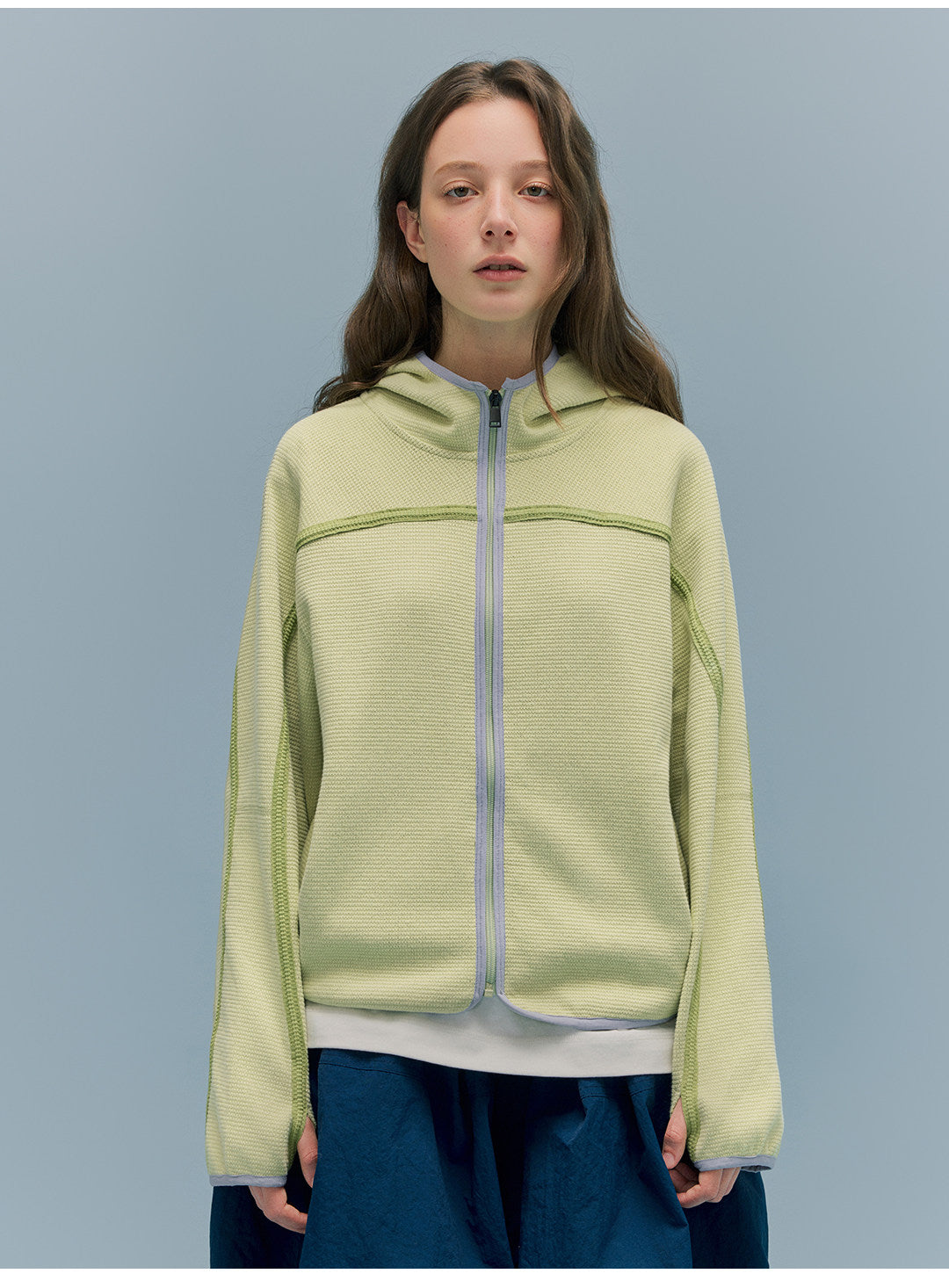 Color Block Taped Hoodie Jacket (3 colors) LOM052